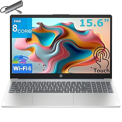 HP Touchscreen Laptop Computer for College Student Home Study & Business, 32GB DDR4 RAM, 1TB PCIe SSD, Intel Processor 8-Core, 15.6", WiFi 6, BT 5.4, HDMI, Moonlight Blue, Windows 11 Pro, Type-C HUB