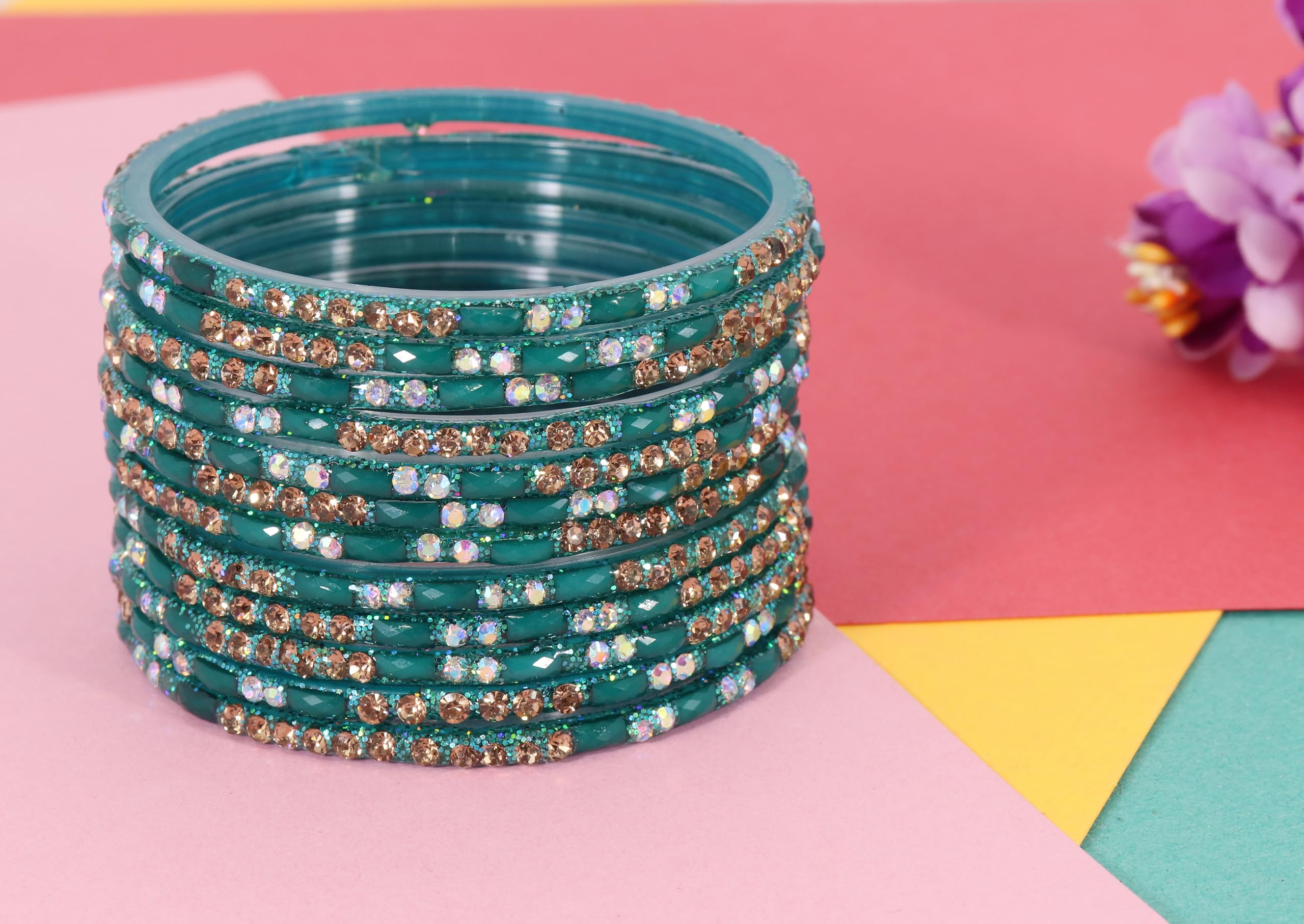 Indian Fashionable Bangles Set Stylish Glass Bangles LV_KS5--2.6