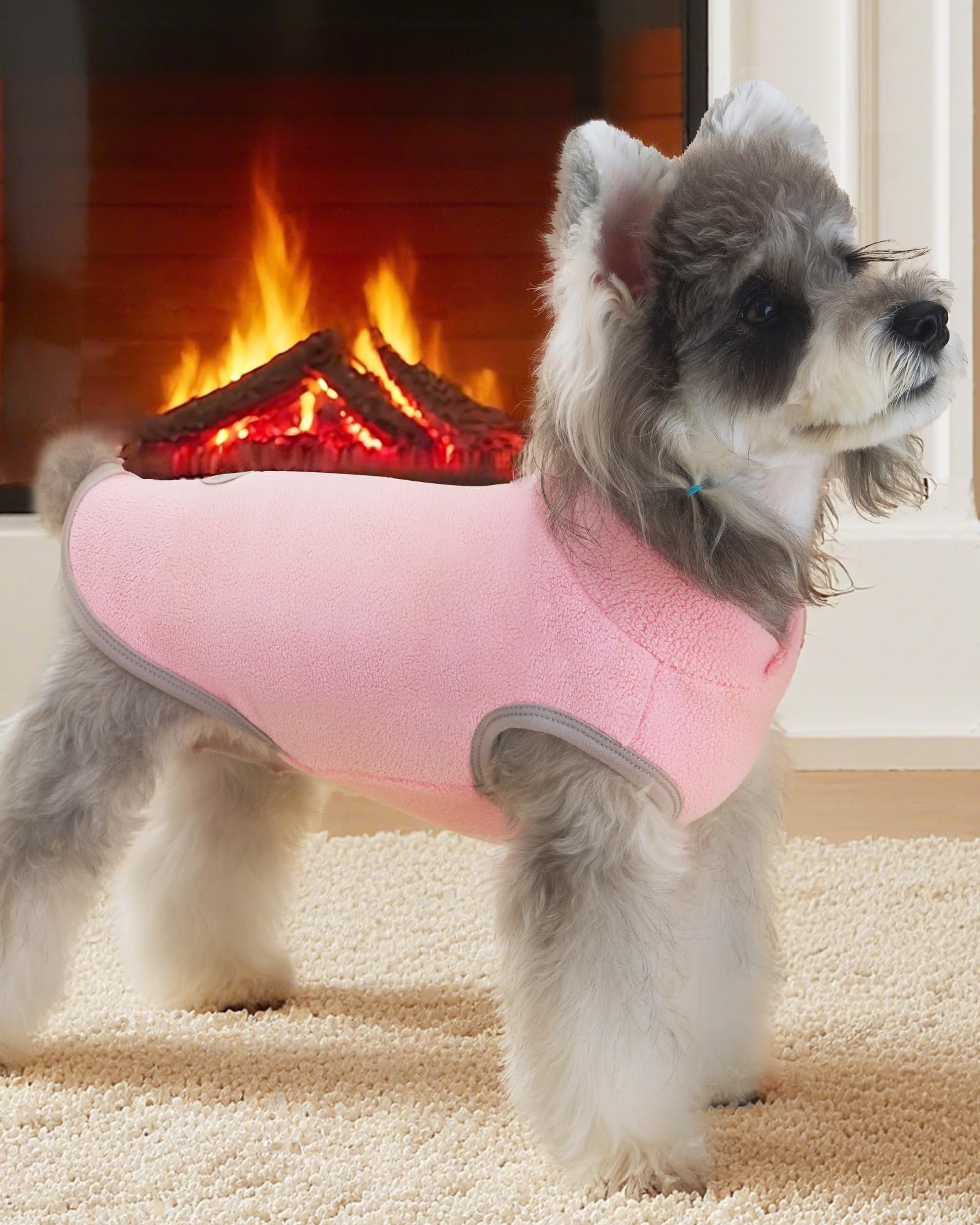 XPUDAC Lot de 4 pulls en polaire pour chien de petite, moyenne et grande taille comme pull doux pour chien ou chiot - Veste d'hiver chaude pour chien de petite, moyenne et grande taille - 510 - 3XL