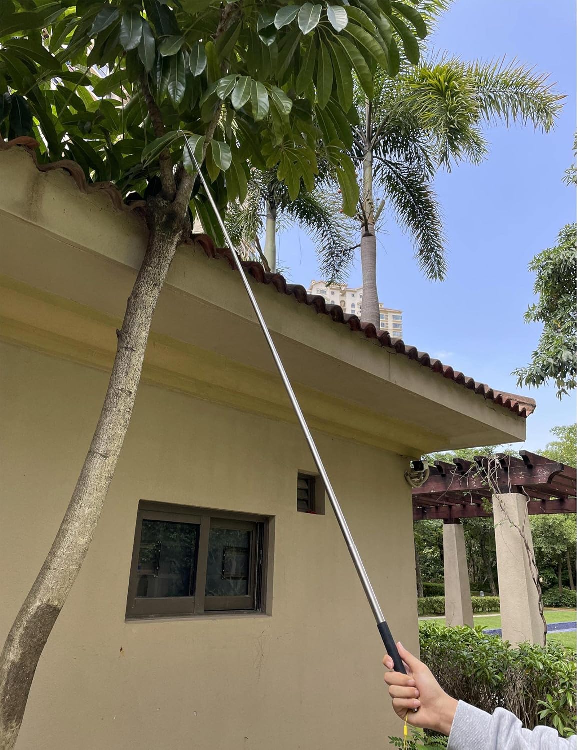 Telescoping Pole with Hook Magnetic Pickup Grabber Tool, Telescopic Push Pull Rod Wire Grabber Tool Fish Stick, Telescopic Magnetic Pick-Up Tool