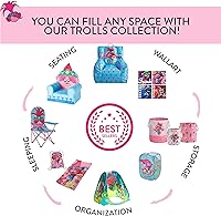 Vista 4 de Idea Nuova DreamWorks Trolls Poppy Figural - Juego de almacenamiento apilable de 2 piezas, rosa