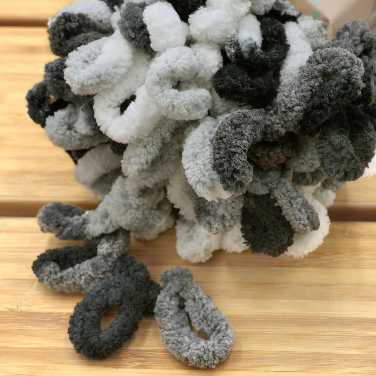 JubileeYarn Fun Finger Loops Yarn - 100g/Skein Jumbo Polyester - Nemesis - 6 Skeins