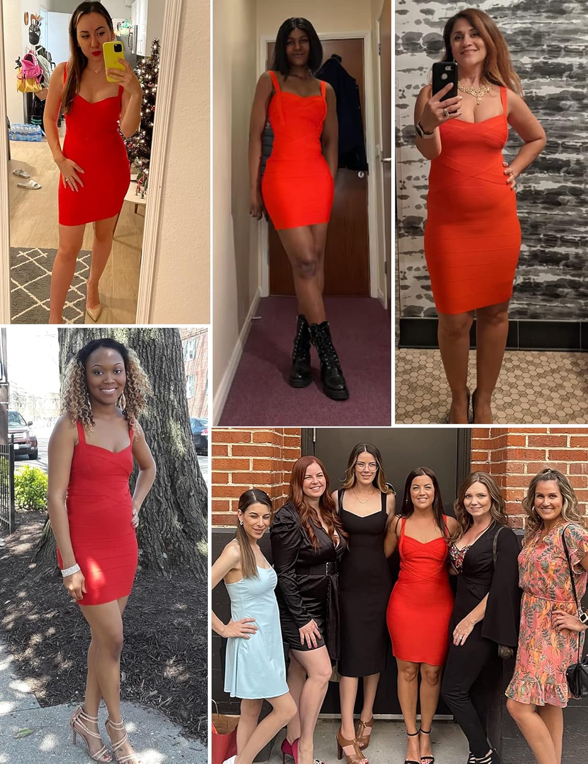 meilun Women's Celebrity Bandage Bodycon Dress Strap Party Pencil Dress - Image 2