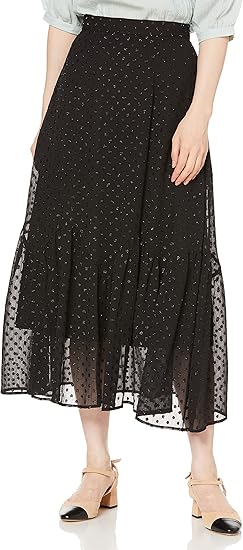 Amazon リリーブラウン ラメシフォンミディスカート Lwfs2180 レディース Blk F スカート 通販 Amazon リリーブラウン ラメシフォンミディスカート Lwfs2180 レディース Blk F スカート 通販