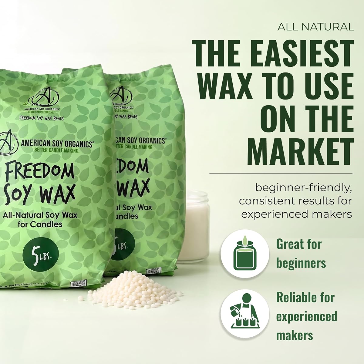 American Soy Organics Freedom Soy Wax Beads view 2
