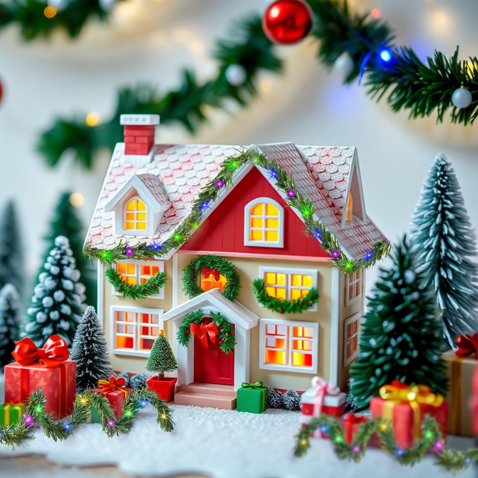 3 Guirlandes Miniatures Pour Maison De Poupée – 100 Cm Chacune, Multicolores, Décoration Noël DIY