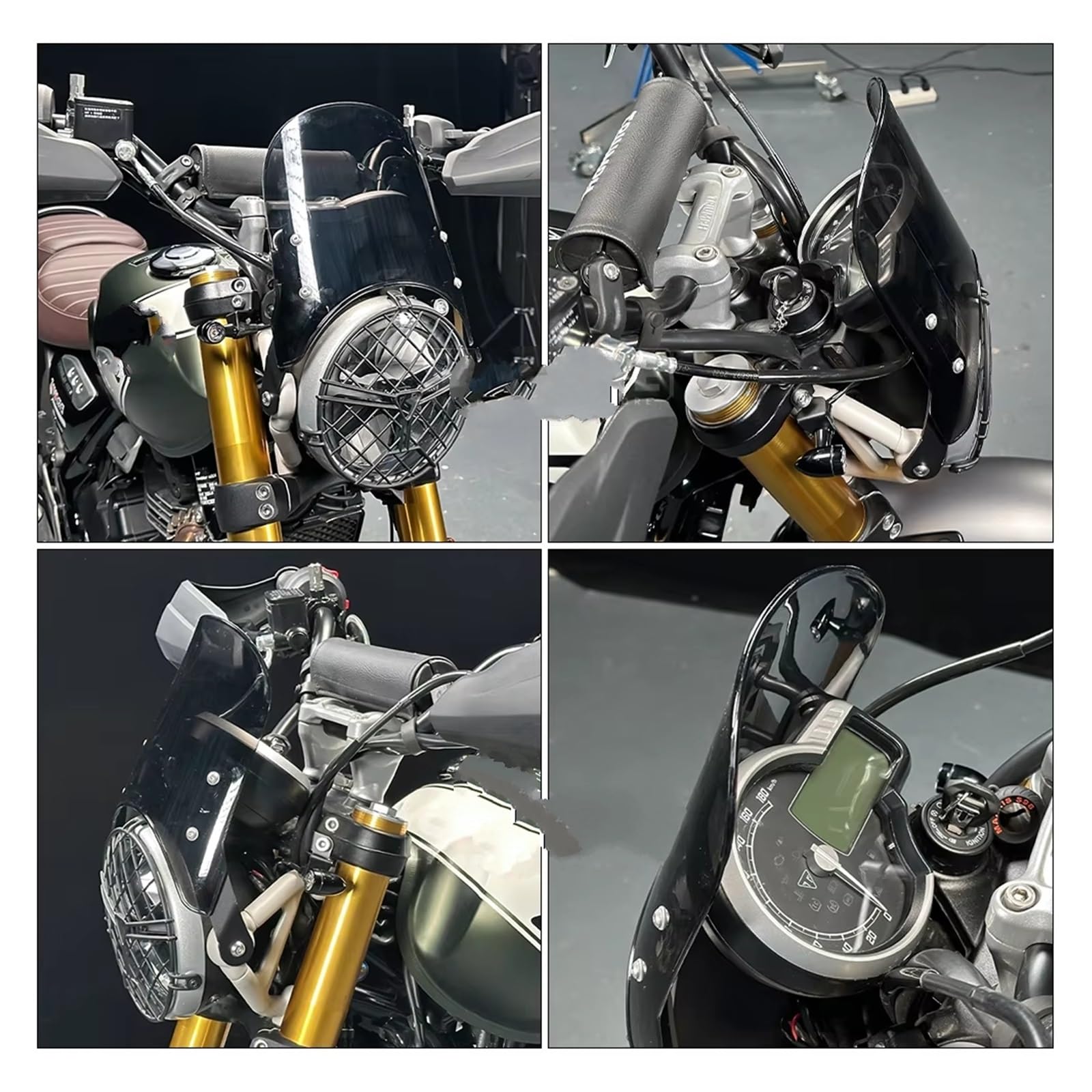 para Scrambler 400X para Speed 400 2024 2025 Carenado Faro Delantero Deflector Aire Pantalla Protectora Viento Parabrisas Motocicleta Parabrisas Pantalla para Moto