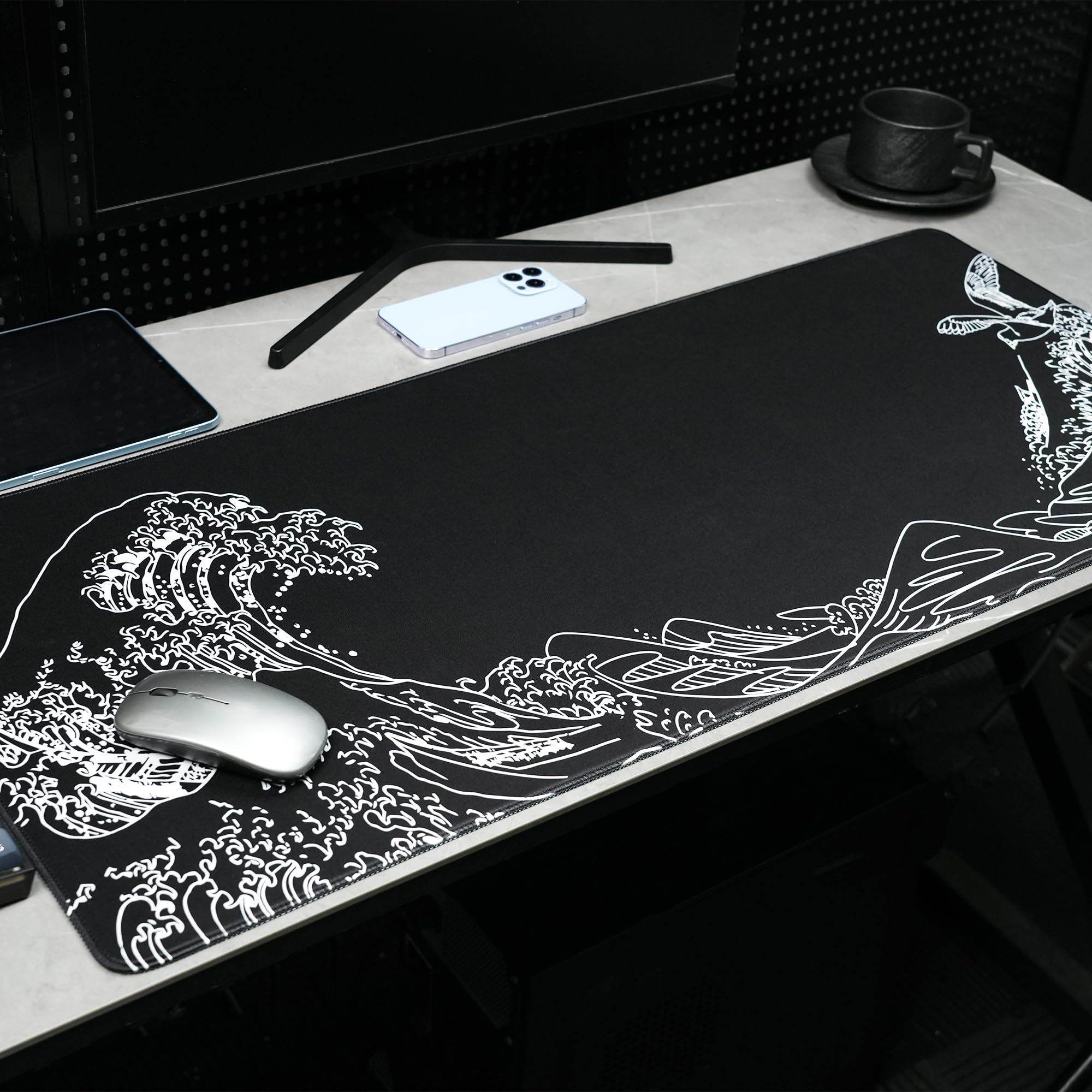 Amazon.com: Large Gaming Mouse Pad for Desk,Kanagawa XXL Mouse Pad