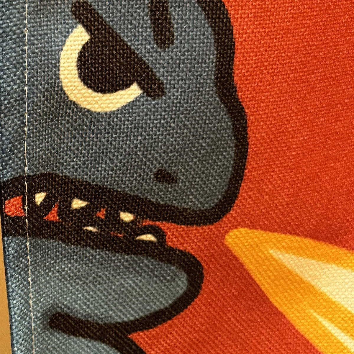 Ofat Home Little Monster Dinosaur Japanese Noren Doorway Curtain for Kitchen Bathroom Door Divider,Tapestry Curtain Decor,Custom Doorcurtain (Damage)