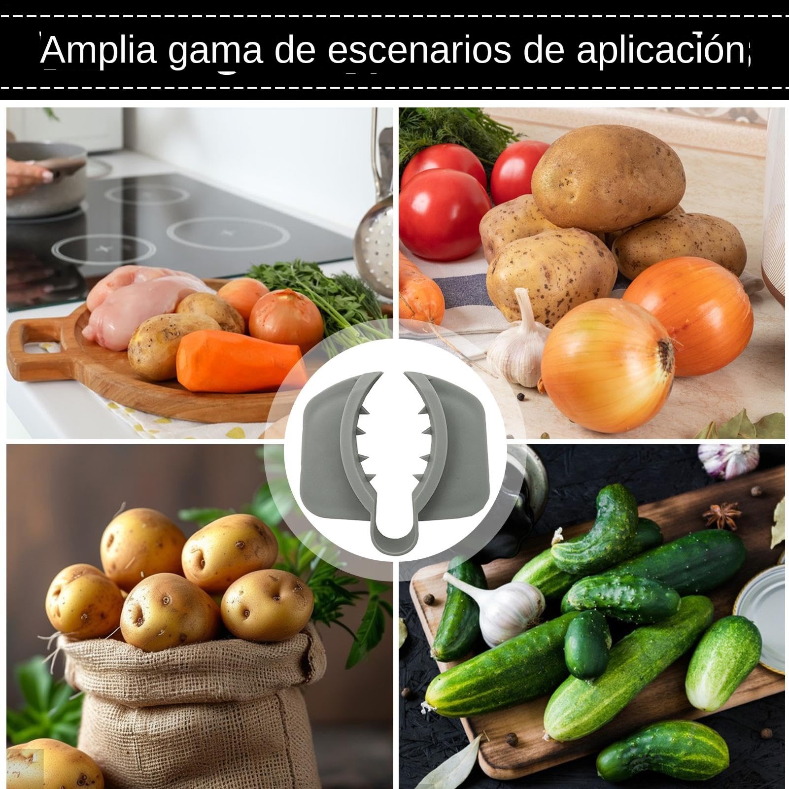 Protectores De Dedos Para Cortar Alimentos Anticorte Para Cortador Mandolina Accesorios De Cocina Antideslizantes Ergonómicos