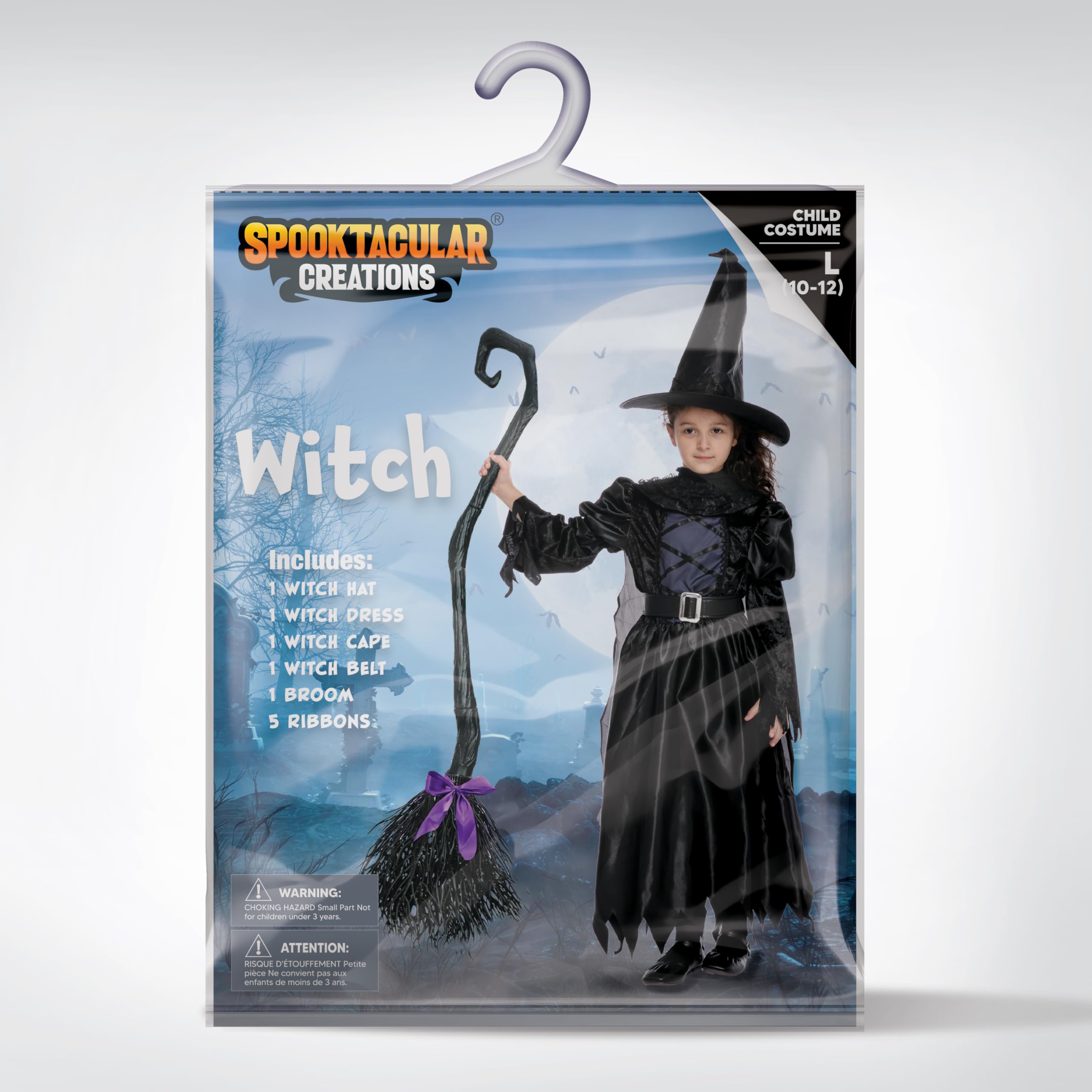 Spooktacular Creations Kostium czarownicy dla dziewczynek na Halloween, kostium na imprezę, Magic Deluxe Fancy Dress strój dla dzieci, do odgrywania ról, na imprezę, Halloween, karnawał