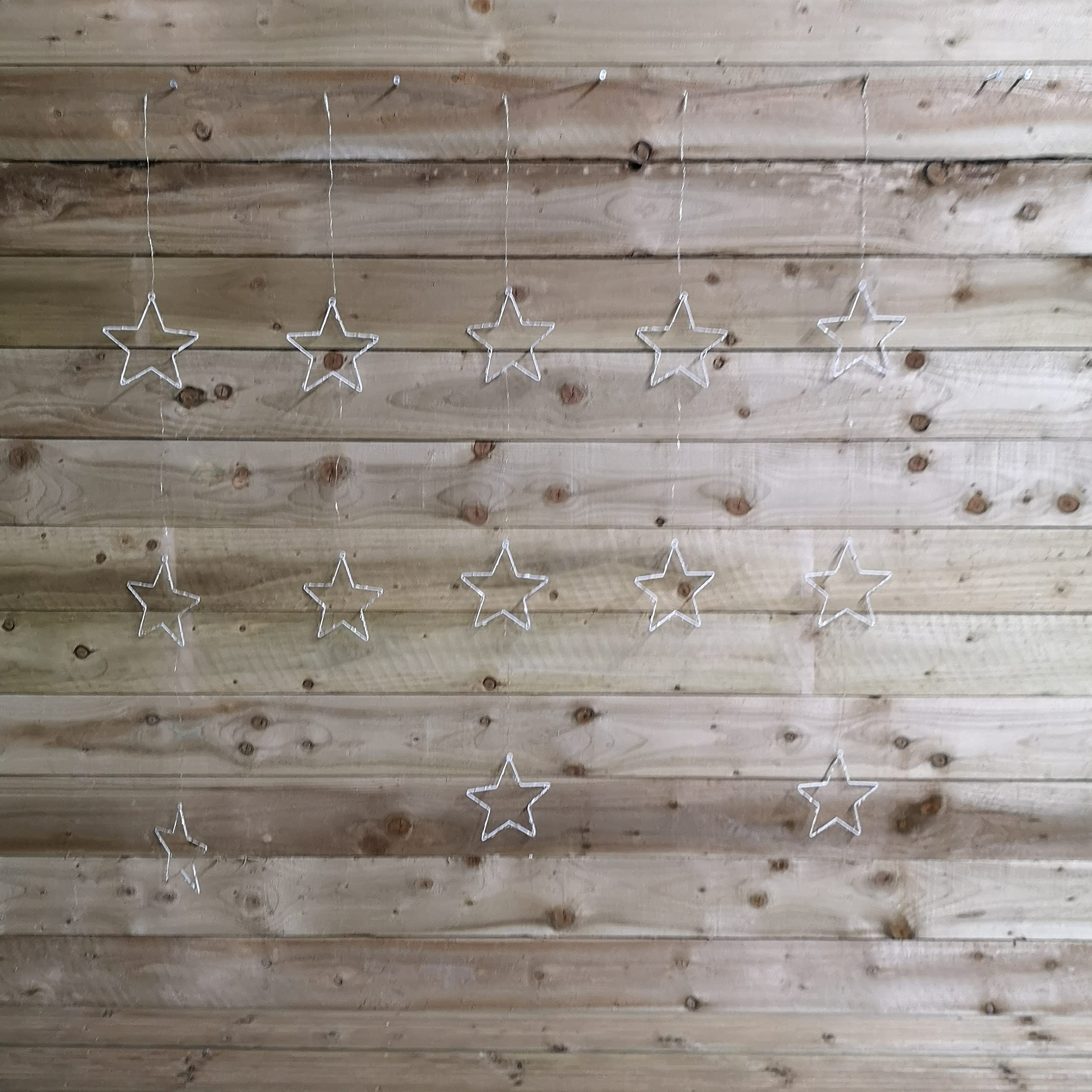 Premier 1,3 x 1,2 m 312 LED luci natalizie lampeggianti statiche stelle LED tenda in bianco mix