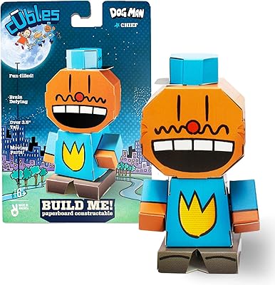 Cubles Toy Building Set, 3D Puzzle Meets Origami Kit, STEM Toys - The Dog Man Series - Chief
