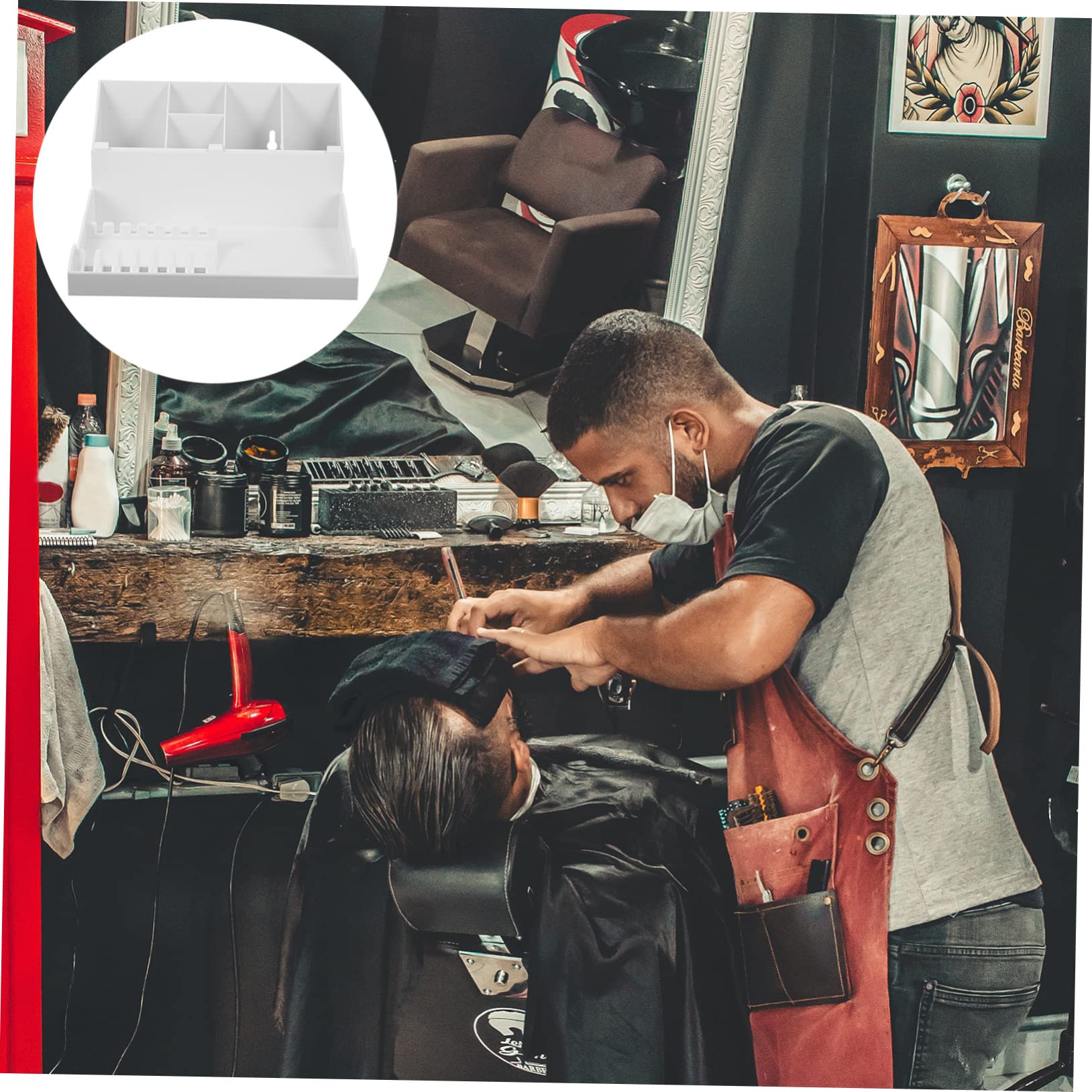 1ensemble Organisateur De Coiffure Boîte De Rangement Multifonctionnelle Pour Outils De Coiffure Complet Avec Plateau Pour Salon Et Usage Personnel