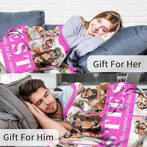 Miniatura 10 de Cara Nonna Manta para mamá para San Valentín, manta de fotos personalizada, mantas con fotos para mamá, cumpleaños, día de San Valentín, regalos