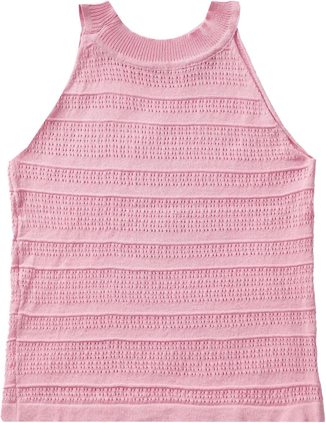 Freebily Kids Girls Cotton Cami Shirts Sleeveless Halter Neck Tank Top Knitted Racerback Outdoor Casual Camisole Vest T-shirt