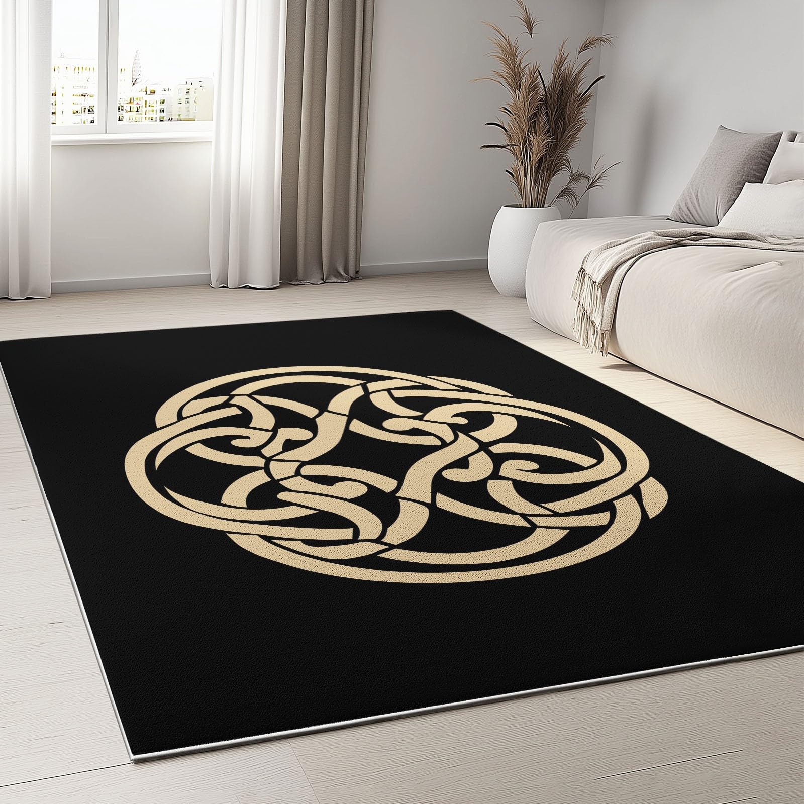 Tapis de cuisine 80x150 antidérapant doux noir pour entrée et salle à manger