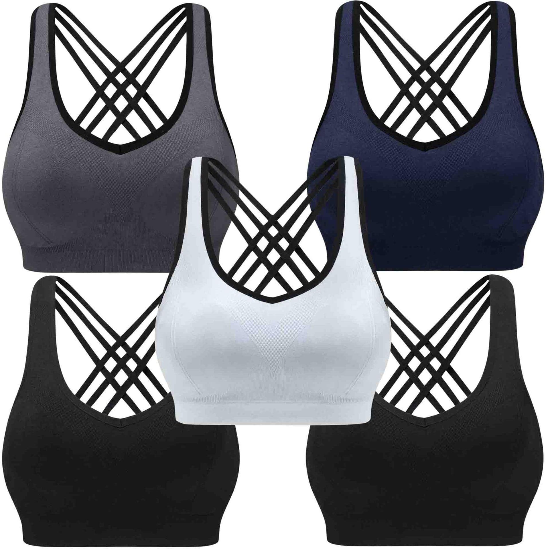 MIRITYWomen Racerback Sports Bras - High Impact Workout Gym Activewear Bra