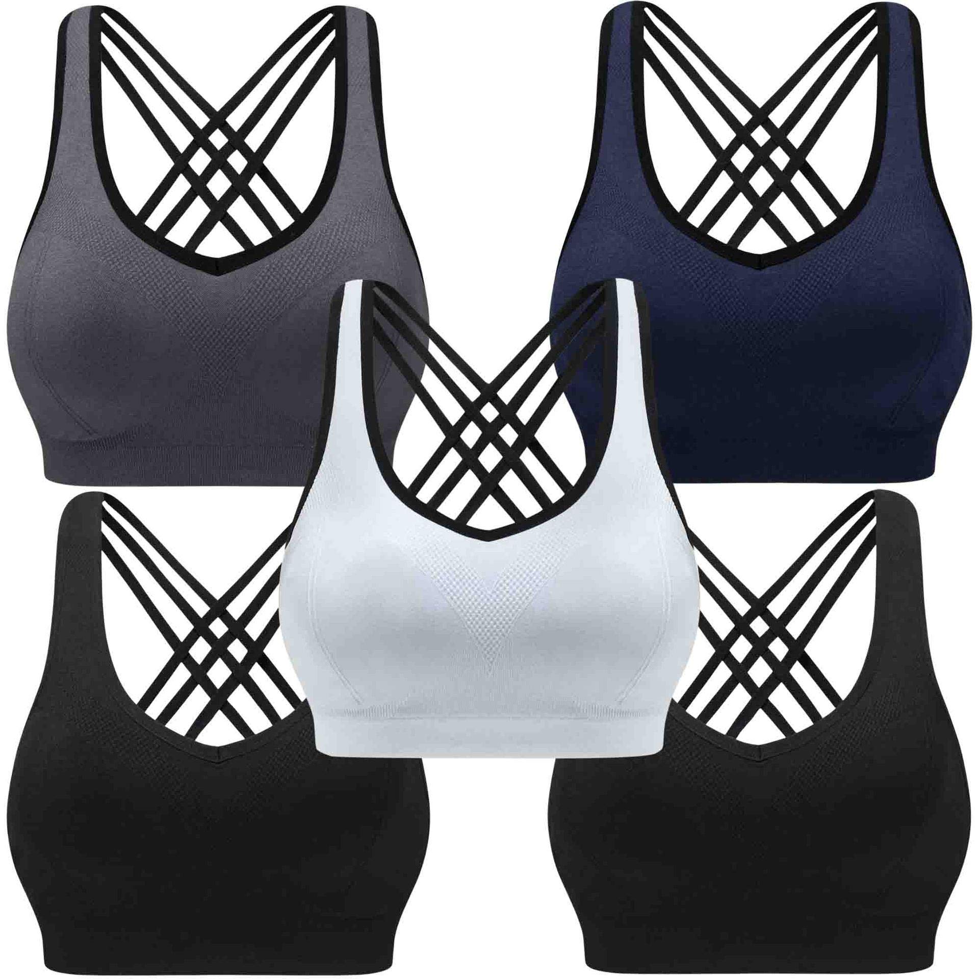 MIRITYWomen Racerback Sports Bras - High Impact Workout Gym Activewear Bra