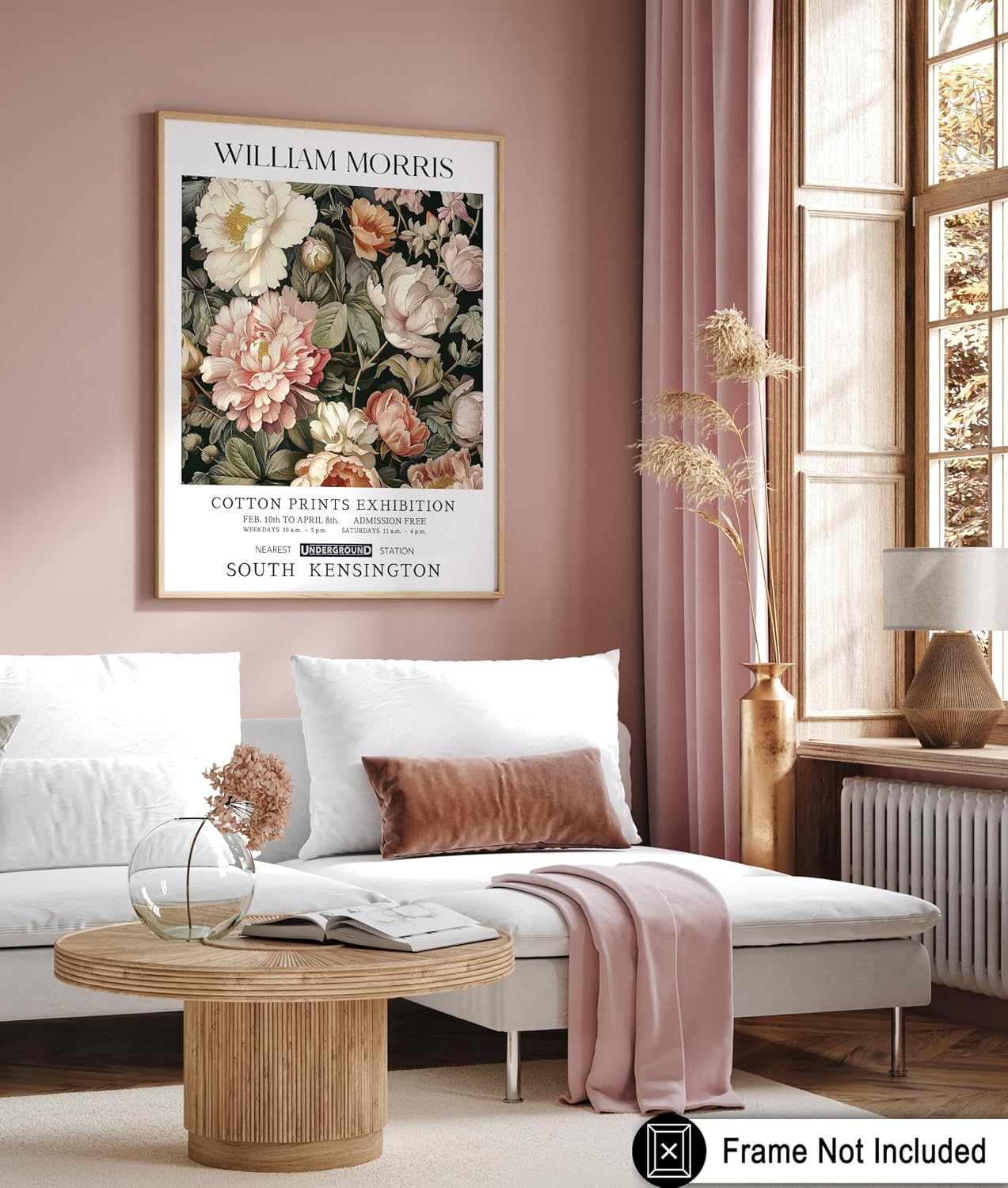 Poster Master William Morris Poster - Chrysanthemum Print - Flower Art - Botanical Art - Exhibition Print - Textile Pattern Design - Floral Illustration - Living Room or Bedroom Wall Decor - 8x10 UNFRAMED Wall Decor