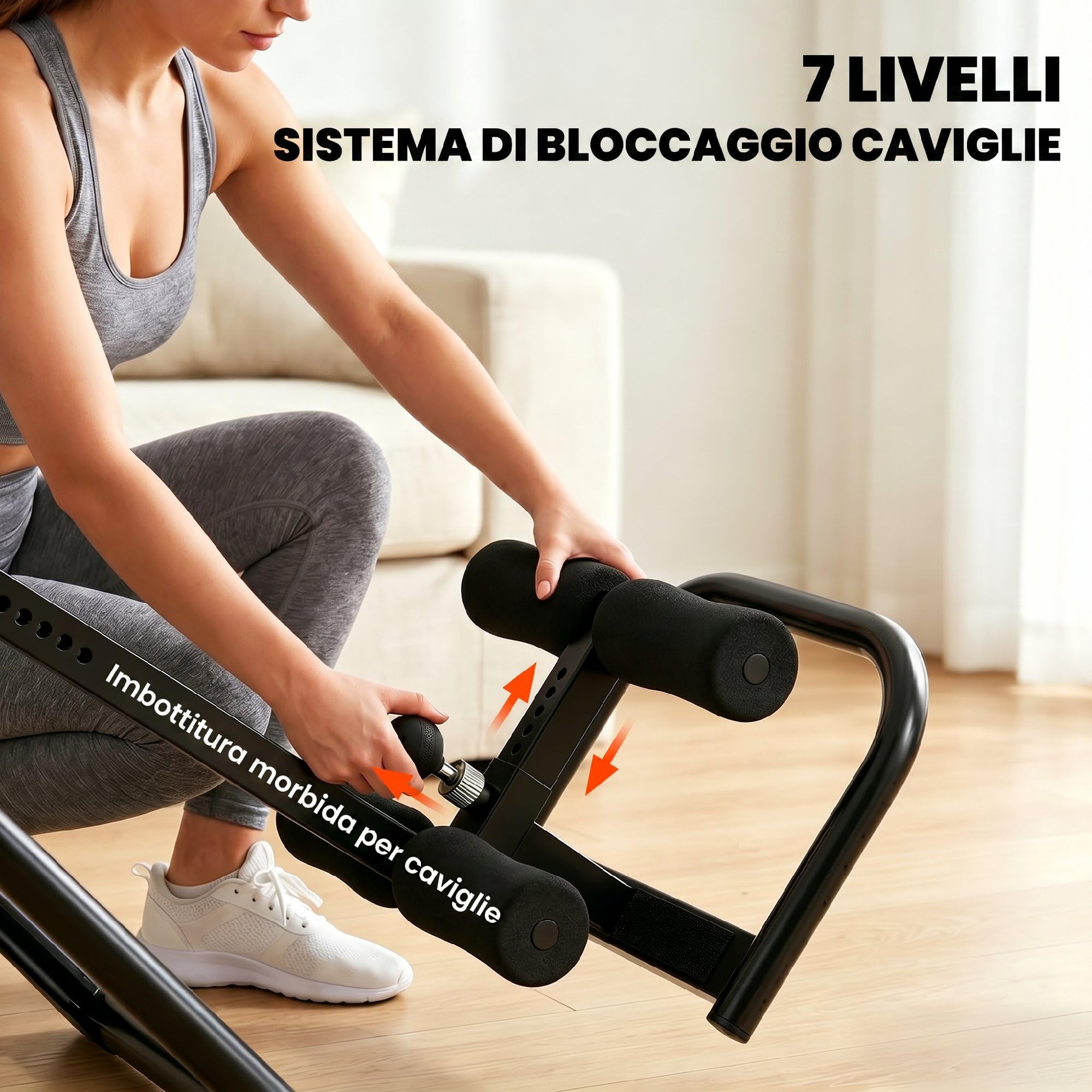 SPORTNOW 3 in 1 Panca ad Inversione Pieghevole Regolabile, Tavola di Inversione Gravitazionale con Barra per Flessioni e Trazioni, Poggiatesta, Cintura di Sicurezza, Sollievo dal Dolore alla Schiena