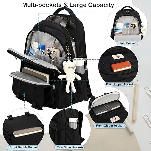 Miniatura 4 de Hidds Mochila universitaria para laptop de 15.6 pulgadas para hombres y mujeres, escuela primaria, secundaria, bolsa de libros para adolescentes,