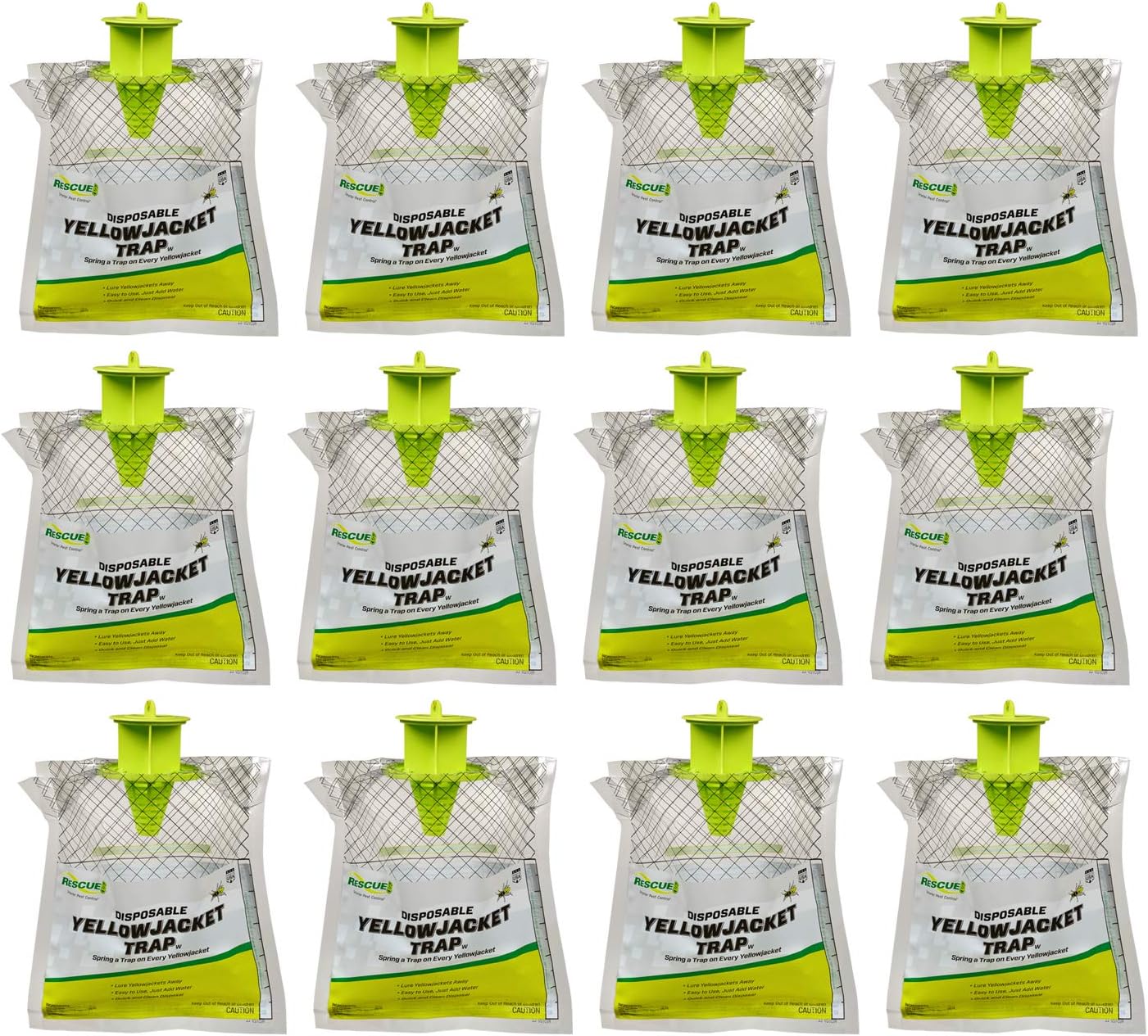 RESCUE! Disposable Yellowjacket Trap - Mountain & Pacific Formula - 12 Traps