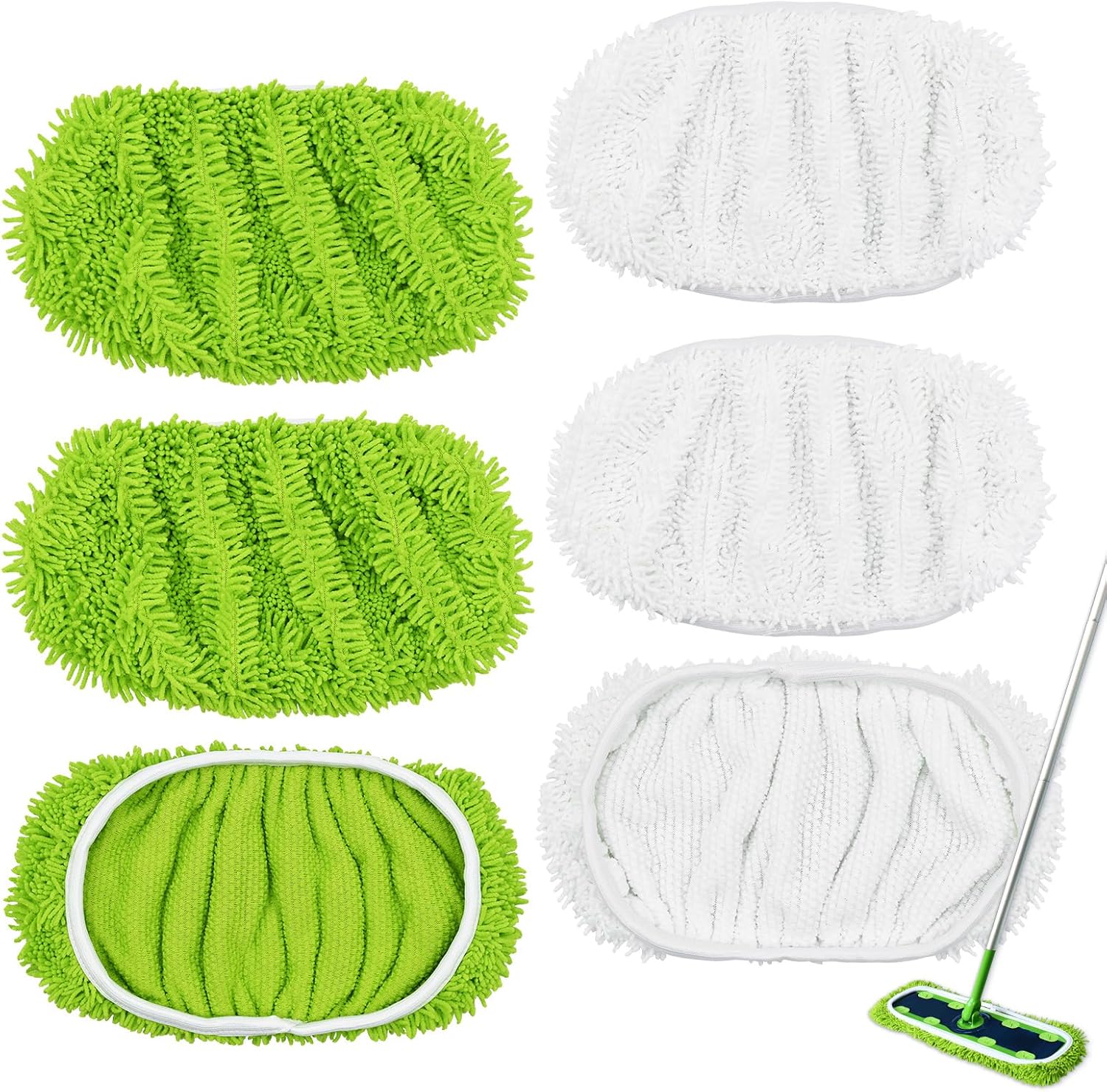 XL Mop Pads Compatible with Swiffer XL Sweeper, X-Large Dry Sweeping Cloths, XL Wet Pads Refills, Reusable Washable Microfiber Heavy Duty Wet Mopping Cloths for Hardwood Floor Cleaning, 4 Pack