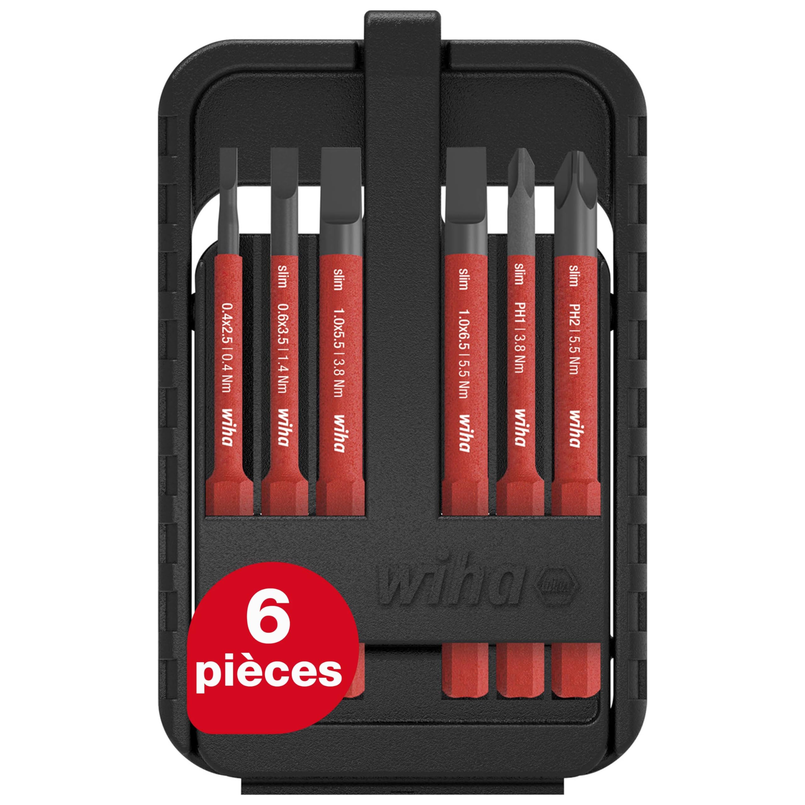 Juego de bits electric slimBit Wiha 43159 pour raccordement tableau électrique