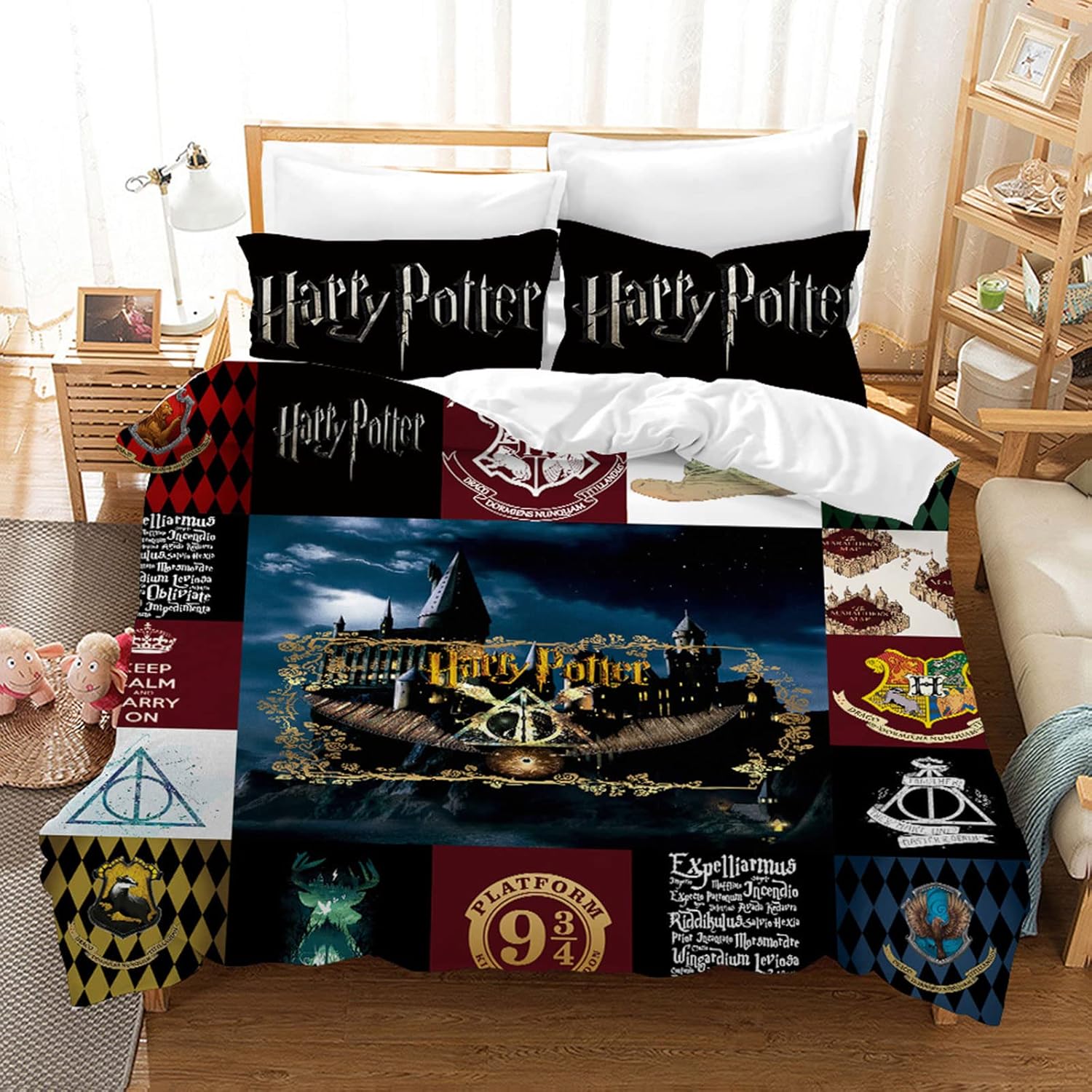 ZEHING Animal Print Duvet Cover Set Queen, 3 Piece Ultra Soft Bedding