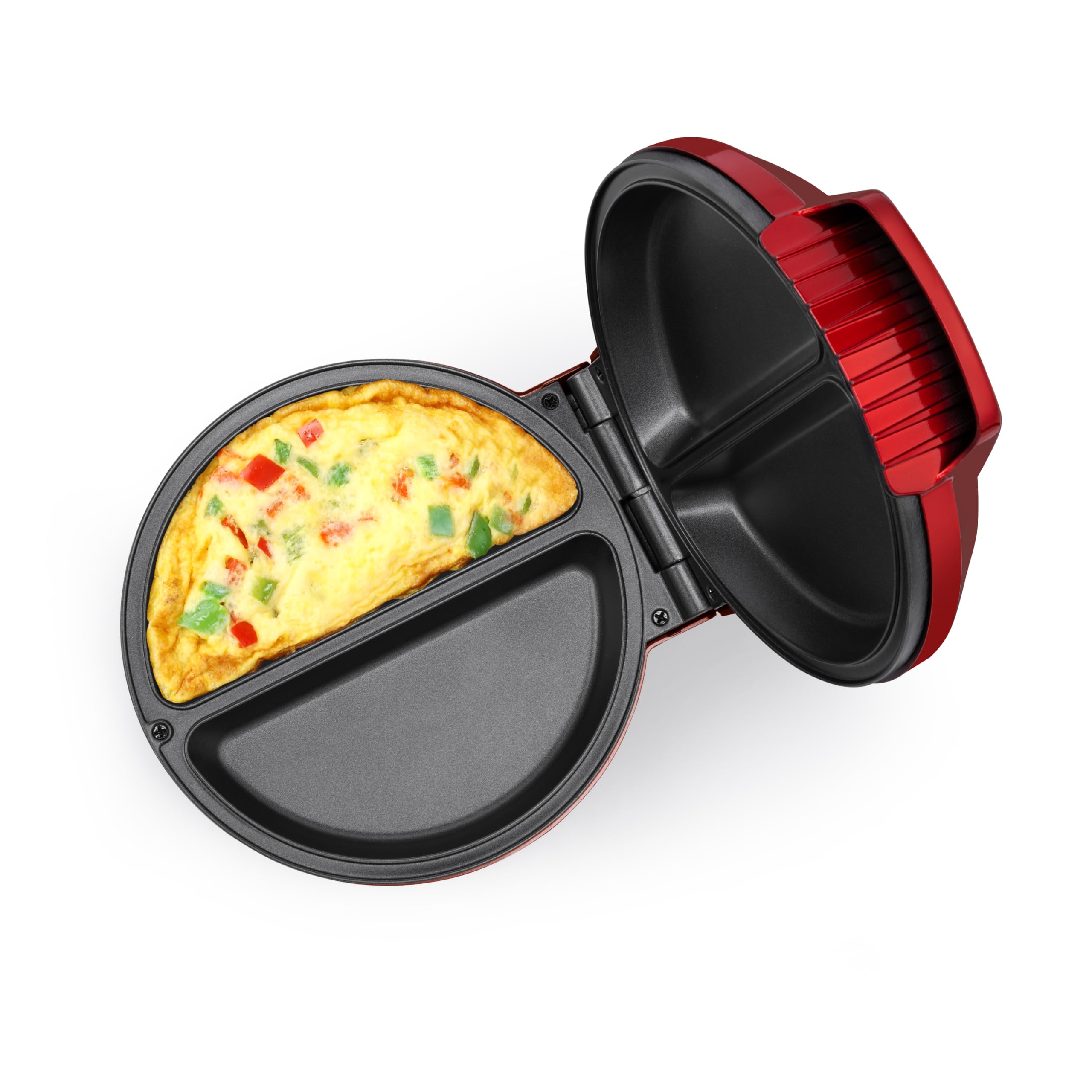 Holstein Housewares HH-0937012RM HH-0912500 - Máquina para hacer tortillas, acero inoxidable, rojo metálico
