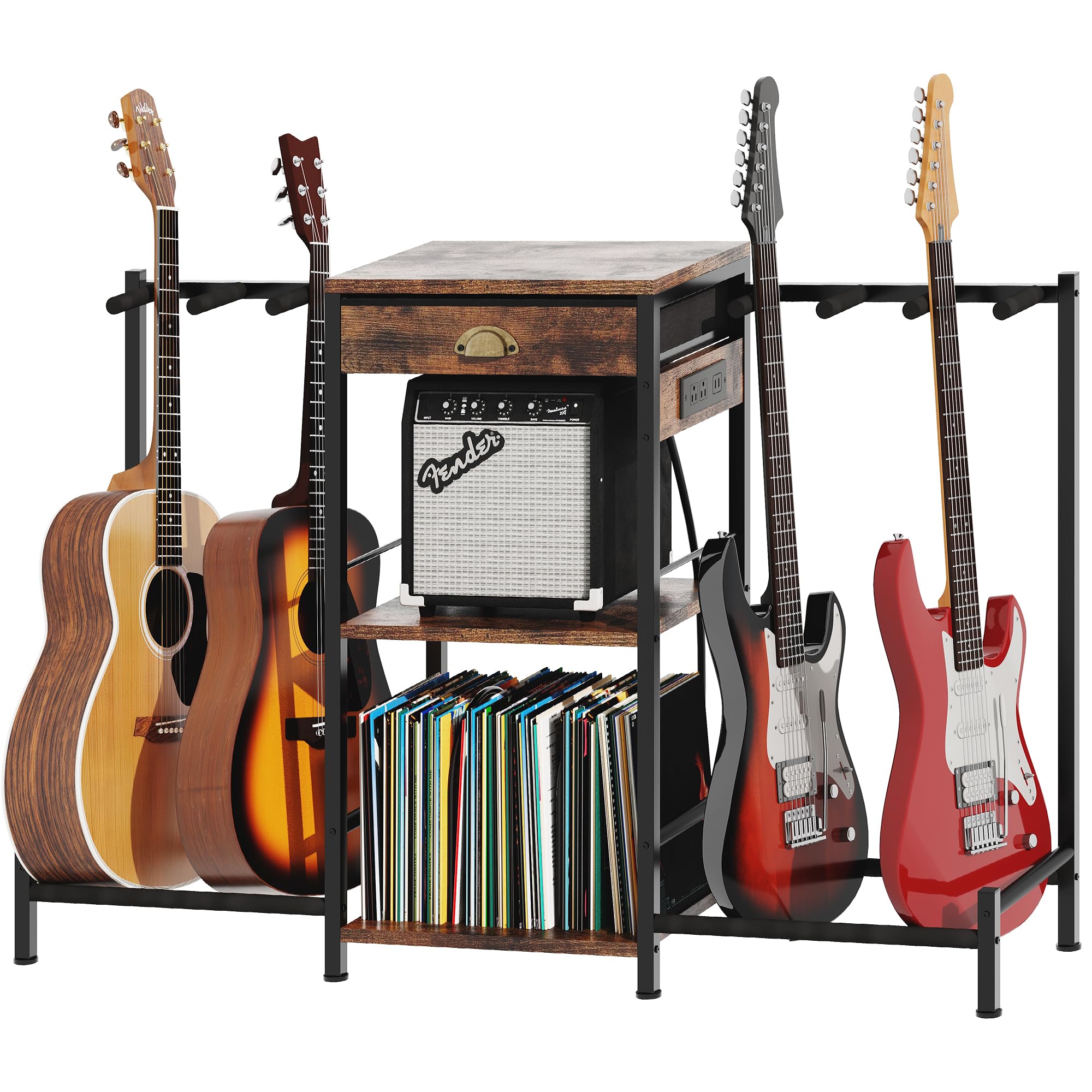 Gitarrenständer, mehrere Instrumentenhalter für elektrische und akustische Gitarren