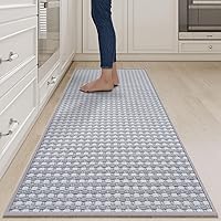 Vista 11 de Alfombras de cocina antideslizantes, lavables, súper absorbentes, para piso, parte trasera de goma, suaves y trenzadas, para fregadero, fácil
