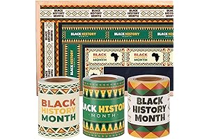 98 Feet Black History Month Bulletin Board Borders, Black History Month Decorations