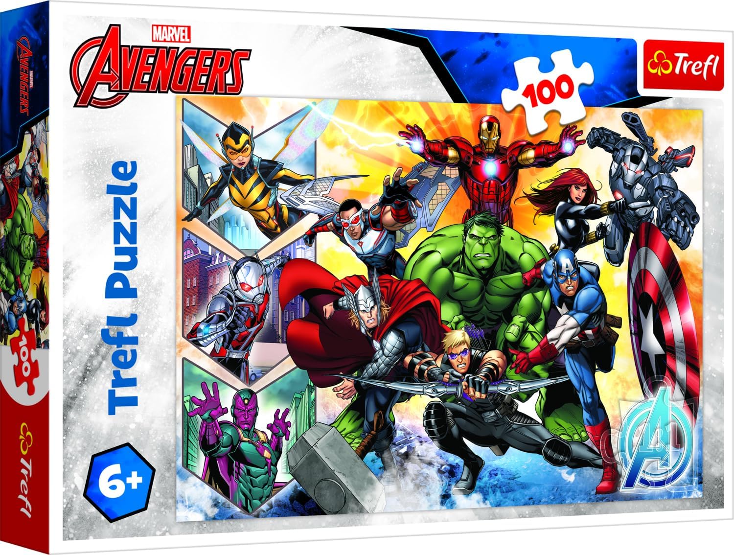 Trefl 16431 100 Parça Kraft 5+ Yaş Çocuklar Yapboz, Disney Marvel Yenilmezler