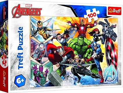 Trefl 16431 100 Parça Kraft 5+ Yaş Çocuklar Yapboz, Disney Marvel Yenilmezler