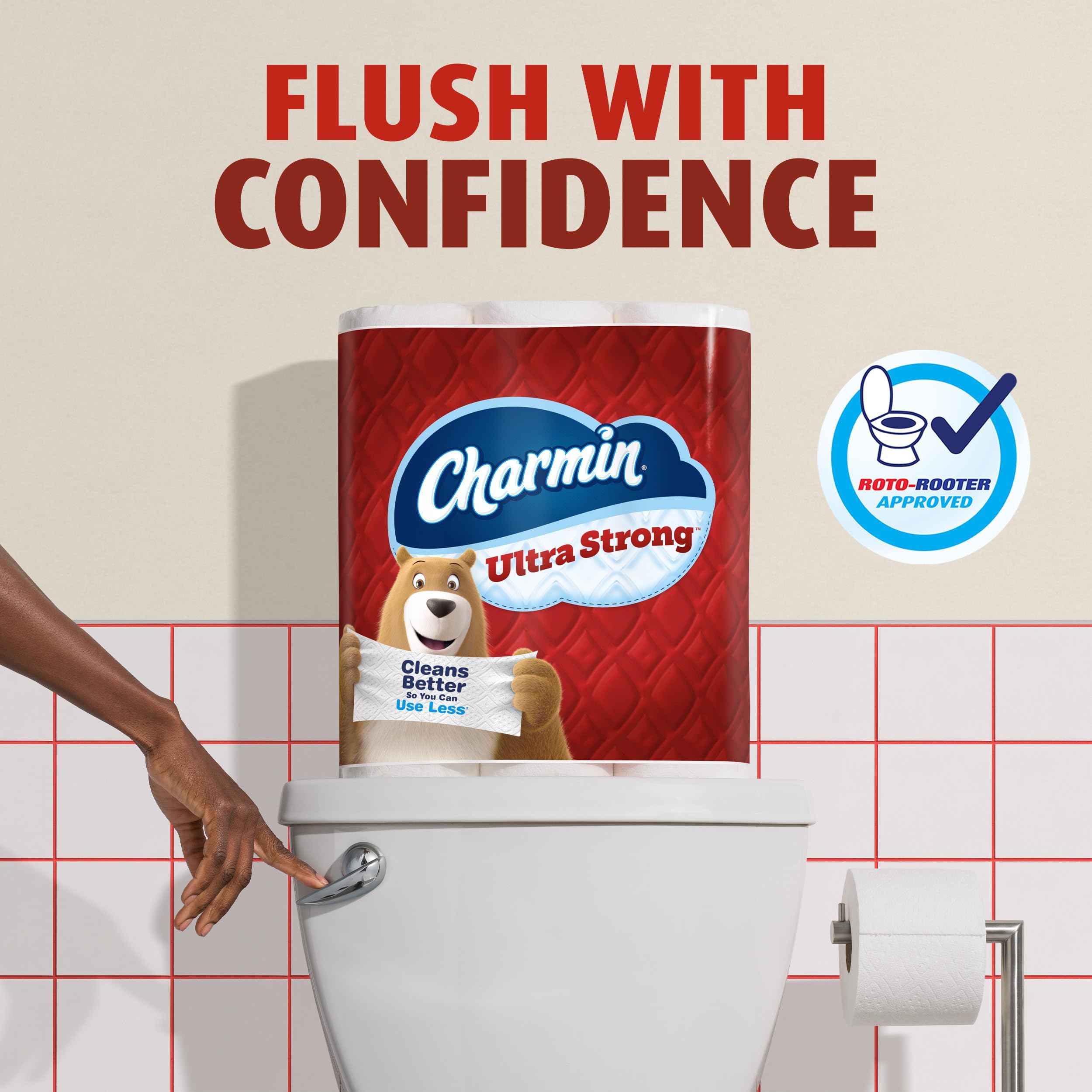 Charmin Papel higiénico ultra fuerte, 6 megarrollos, 220 hojas por rollo