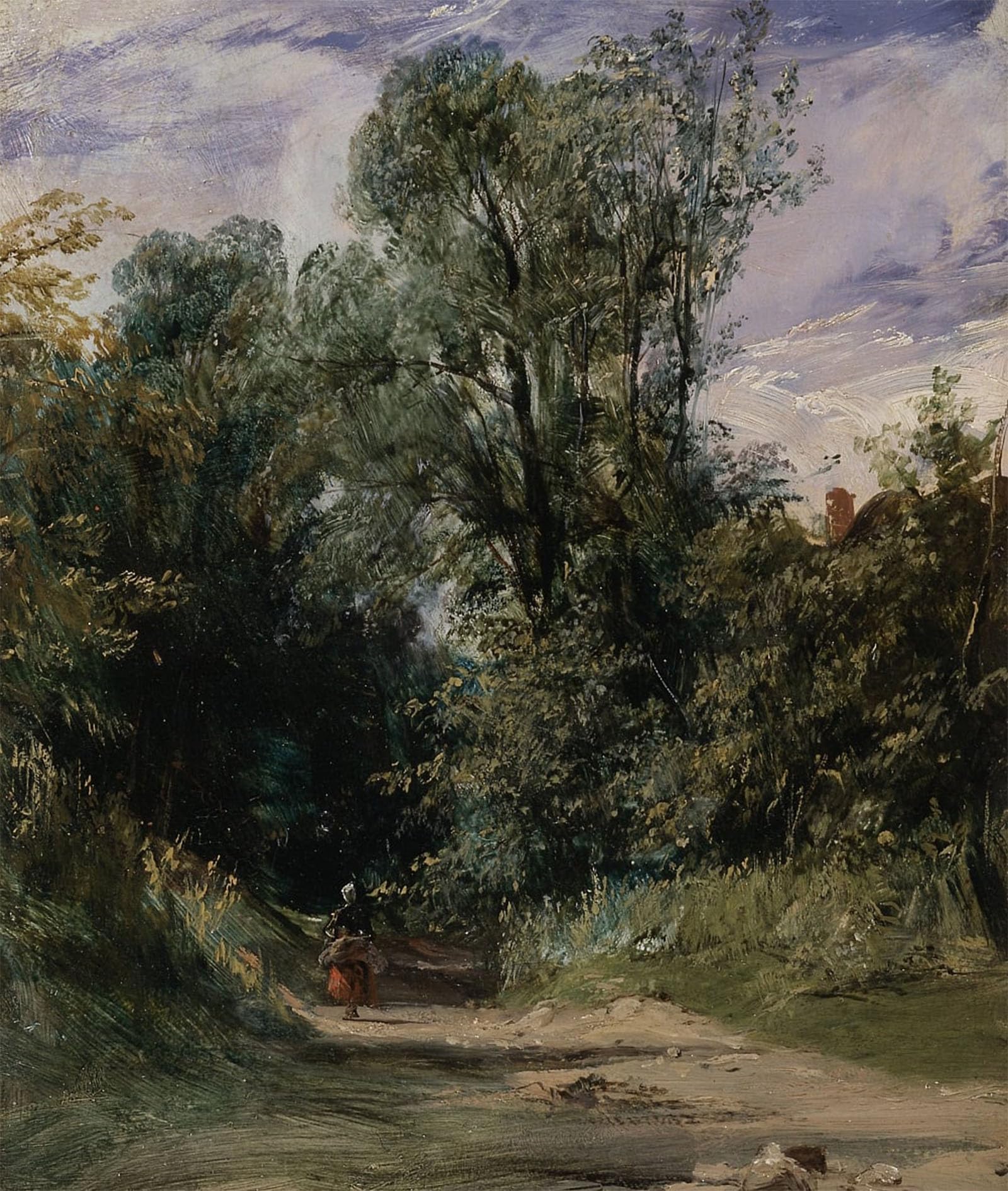 ARTXLXXBN Famous Art Print Poster Vintage Wall Art a Wooded Lane by Richard Parkes Bonington Canvas Art Poster for Home Decor 60x90cm