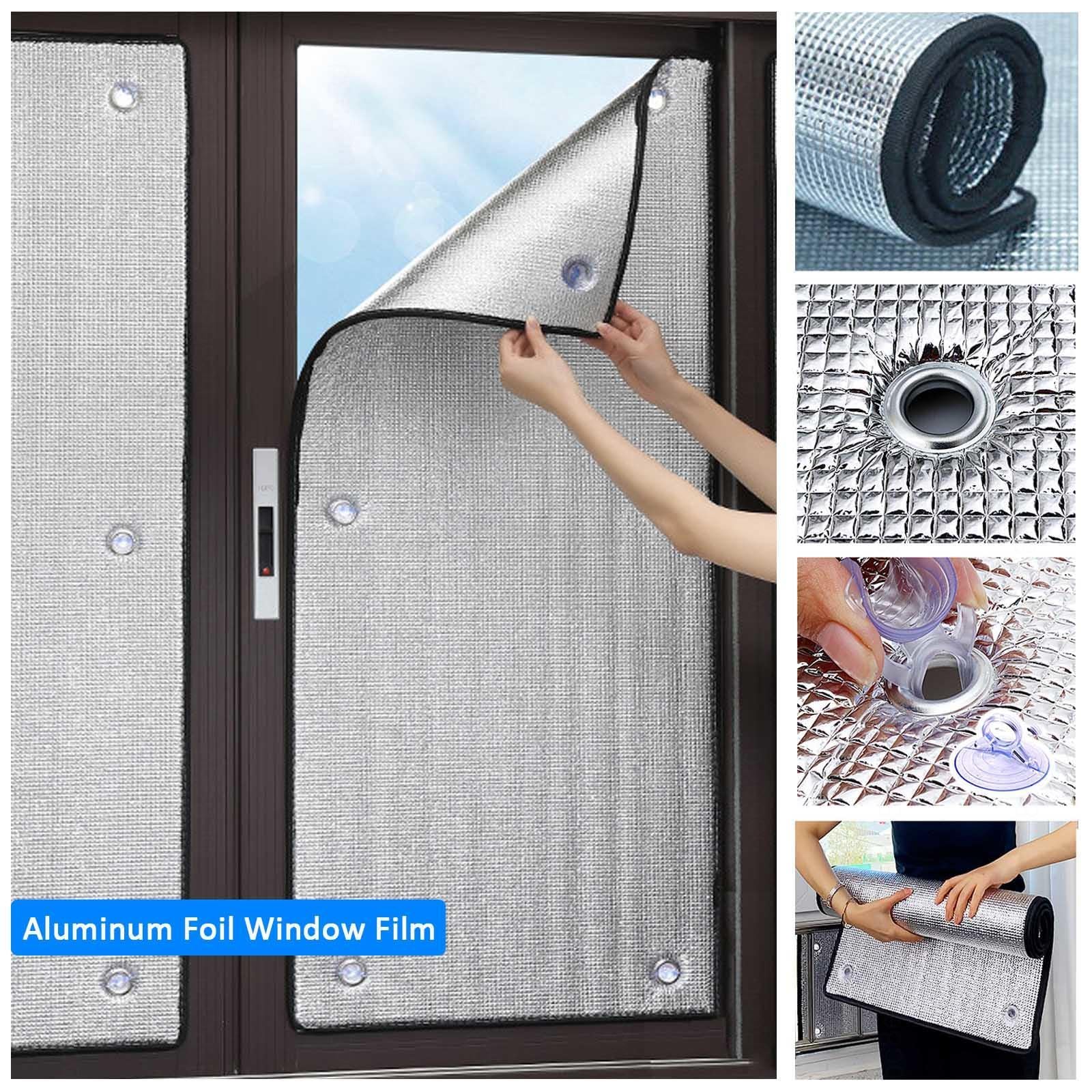 Película De Ventana Aislantes De Aluminio,Película Reflectante Para Ventana,Silver-120x130cm/47x51in