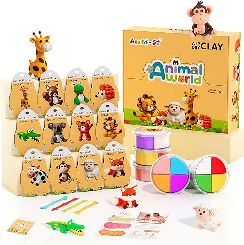 Air Dry Clay Kit - Animal Theme, Modeling Clay for