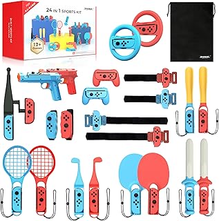 Ultimate 24-in-1 Nintendo Switch Sports Accessories Kit - Family & Party Gaming Bundle