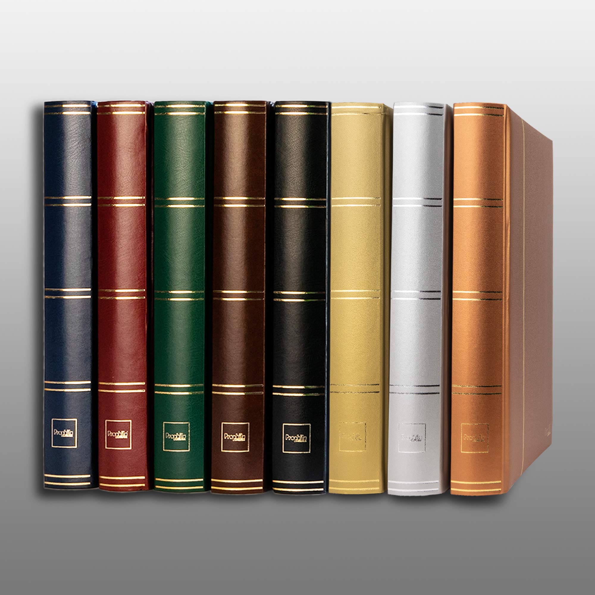 Prophila Collection Metallic Edition 60 czarnych stron album na znaczki listowe okładka z brązu