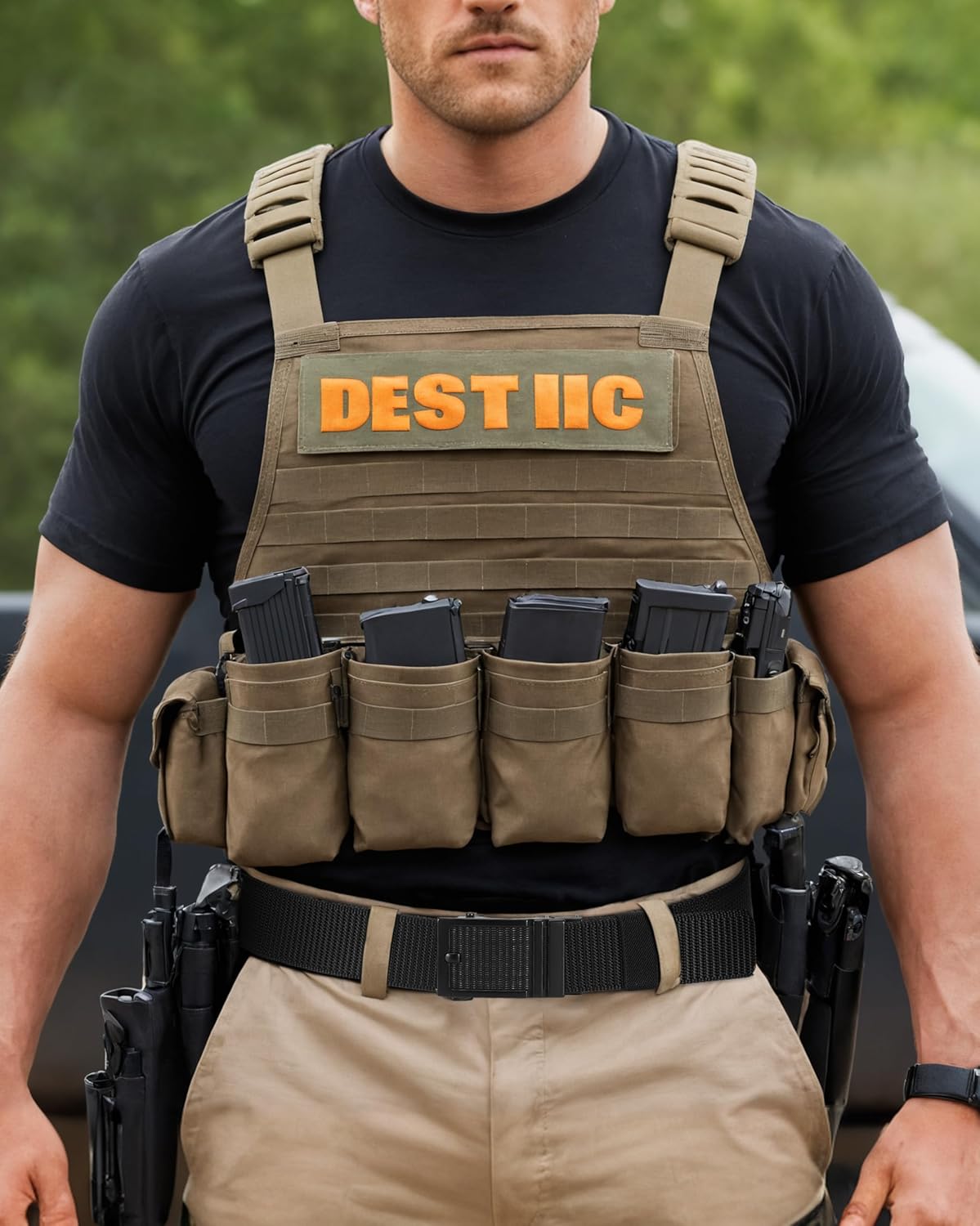 Ratchet Tactical Belt for Men - 1.5" Military Nylon Web Belts for Heavy Duty Work - Slide Buckle Fit Pants - Image 2