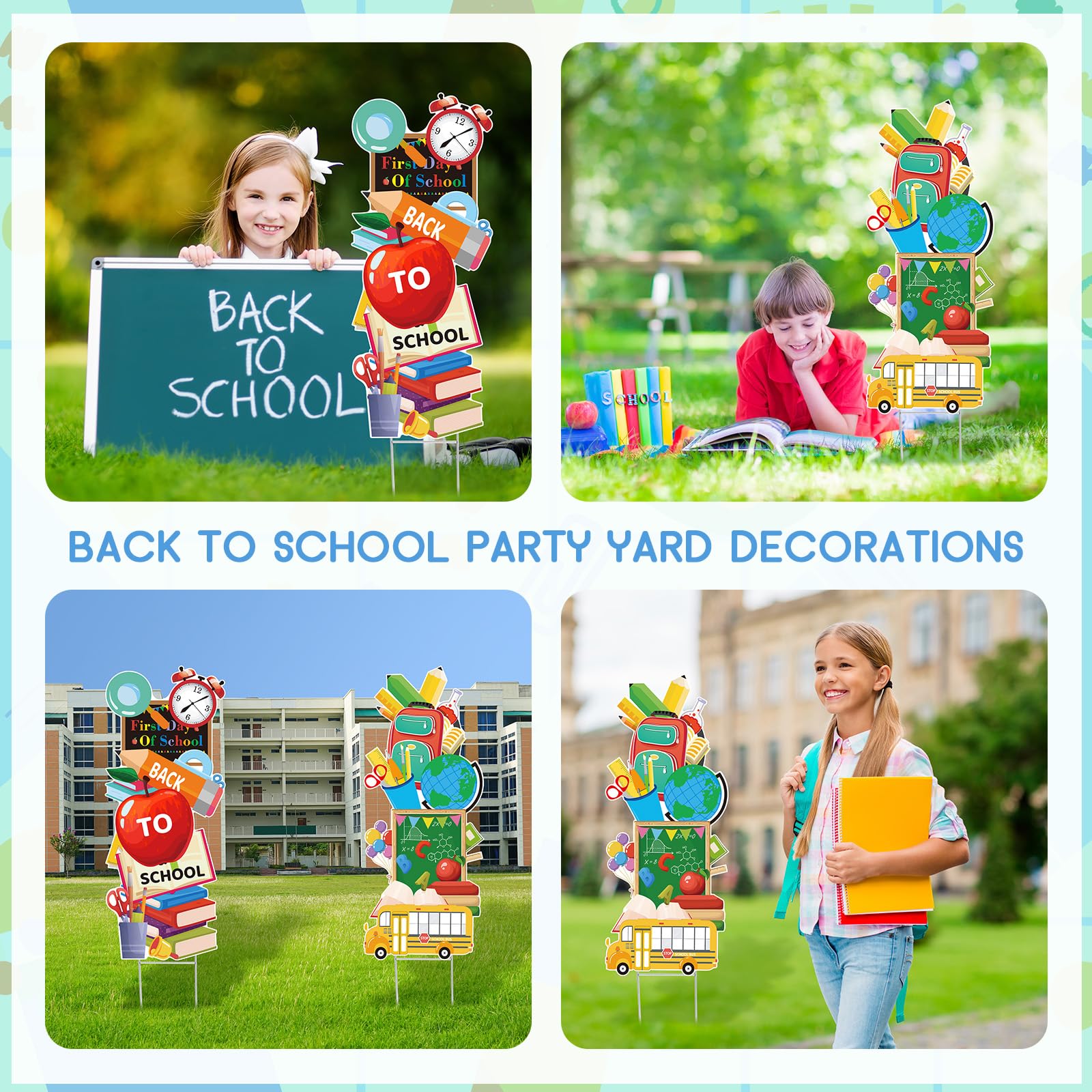 "Welcome Back To School" Hofschild – Wetterfeste Garten-Deko Für Den Schulanfang