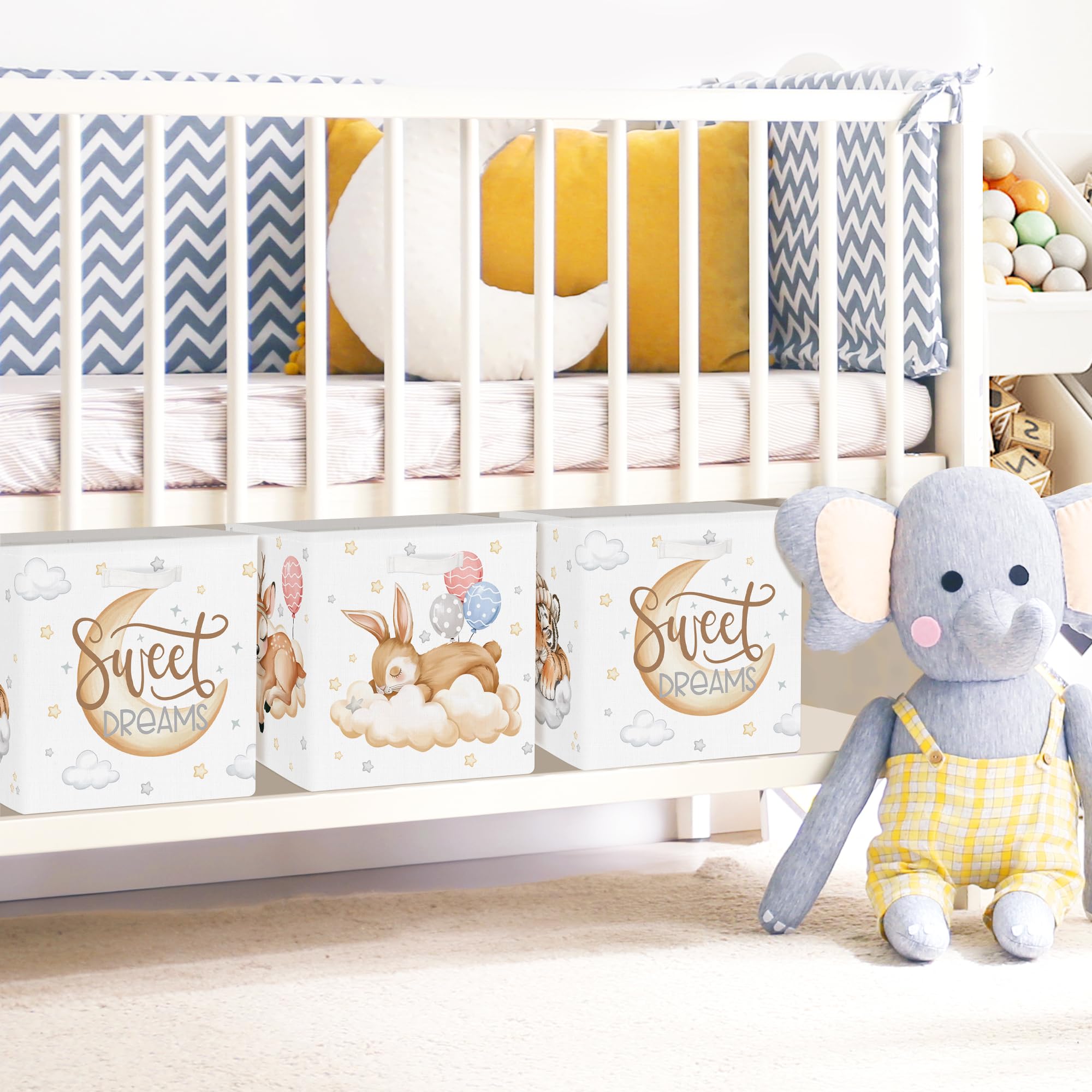 Clastyle 3 pcs Dreamy Animal Cube Storage Boxes for Shelves Kallax Boxes, Tiger, 30x30x30 cm - Image 4