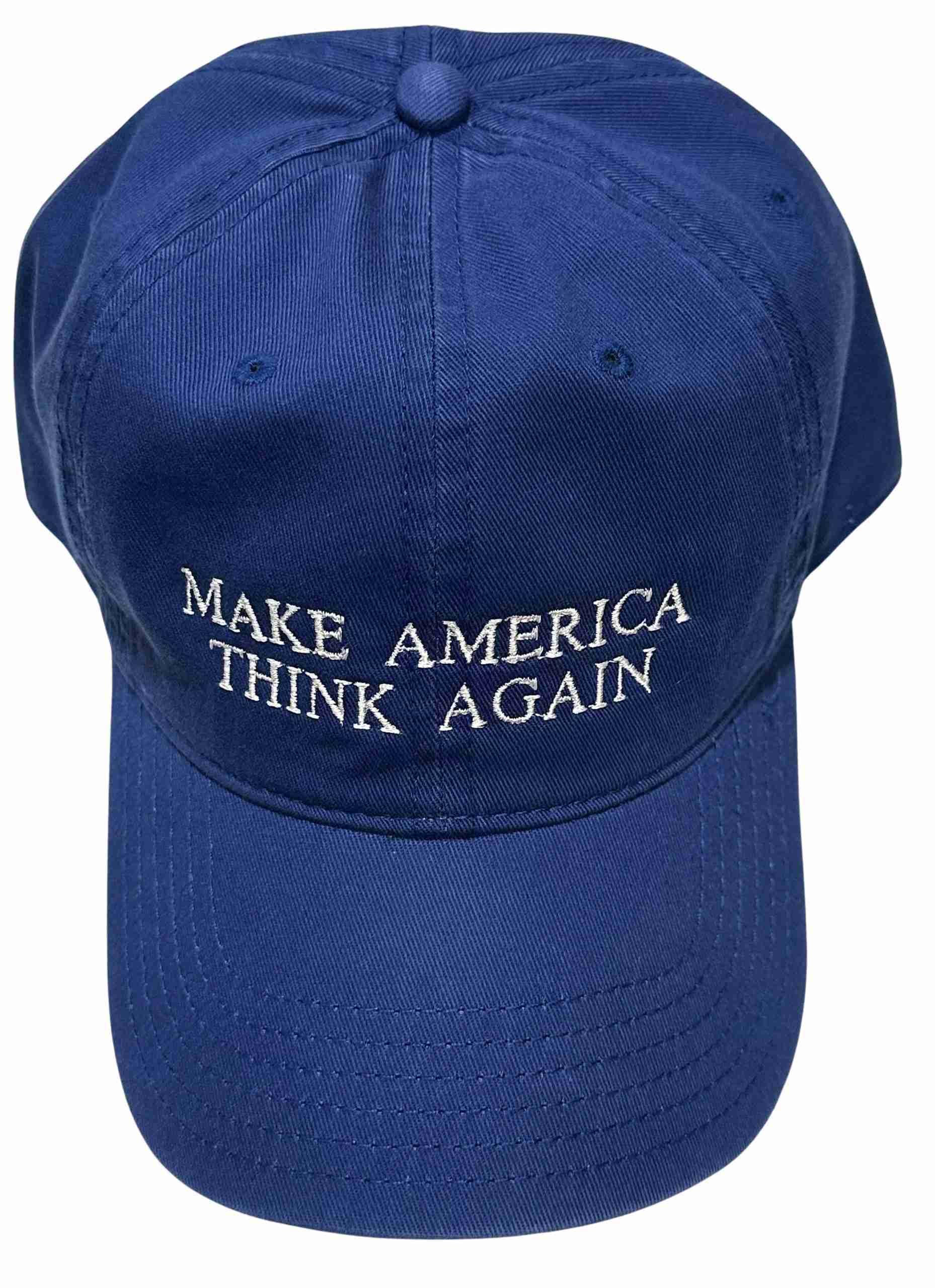 NanoHawk Make America Think Again Hat 2006 – Embroidered Adjustable Cap, Royal Blue