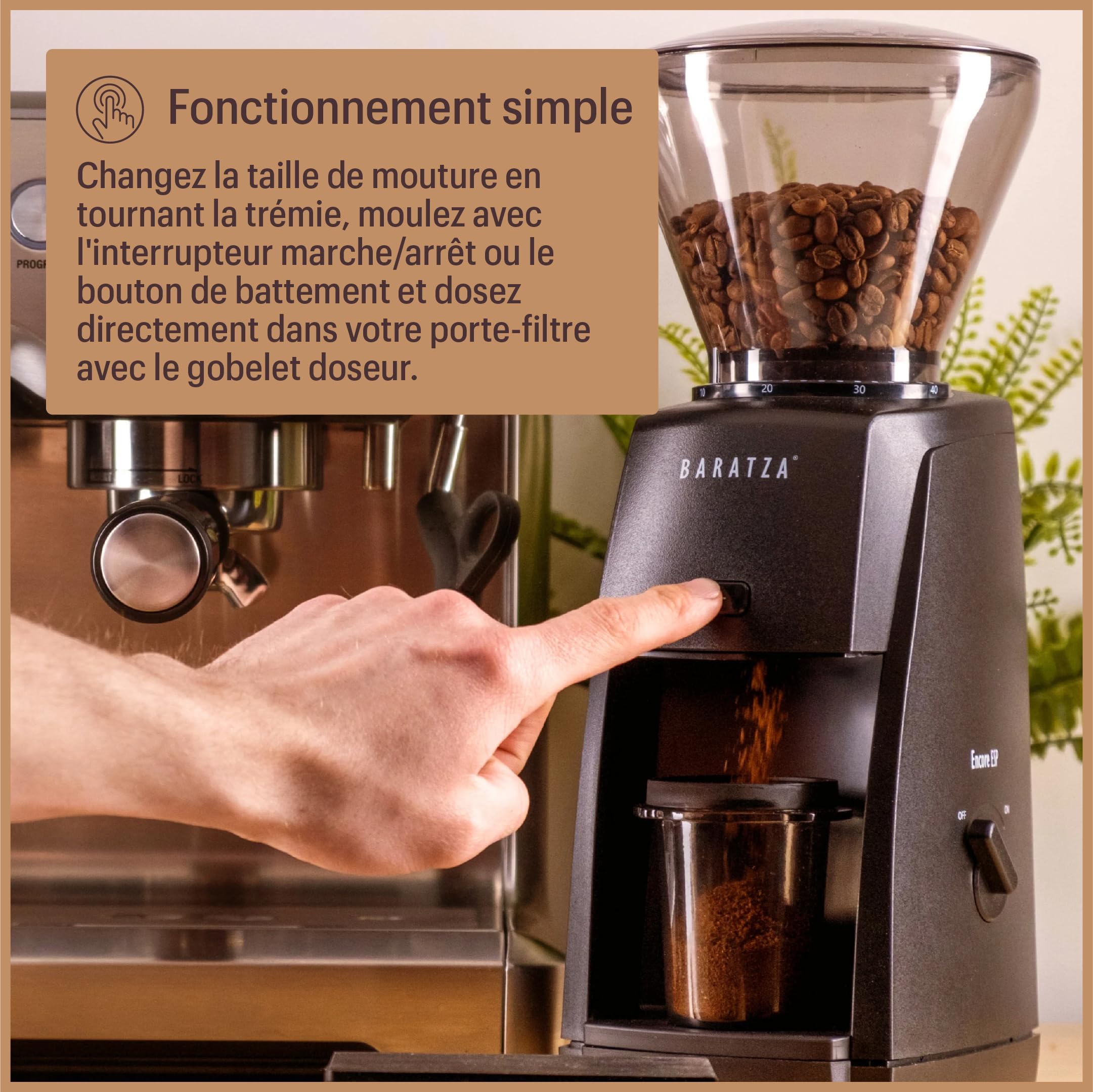 Baratza - Encore ESP 230V Coffee Grinder - Moulin à café électrique - Pour Espresso, Café Filtré, Cafetière, ou Infusion à Froid - Noir
