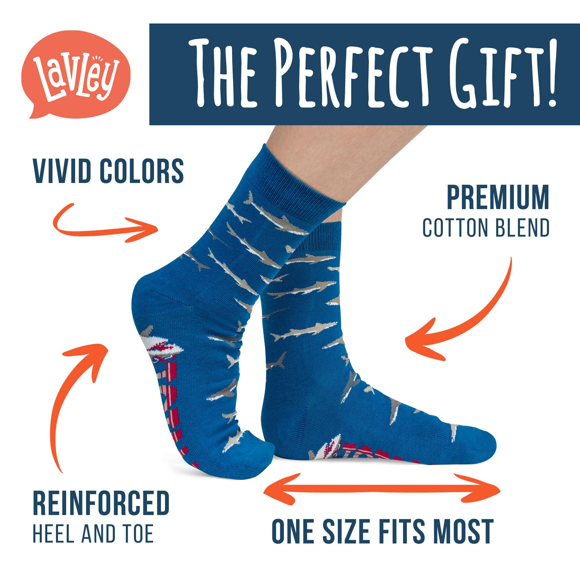 Lavley Funny Socks for Men - Cool gifts for Father's Day, Birthdays, and Christmas Stocking Stuffers