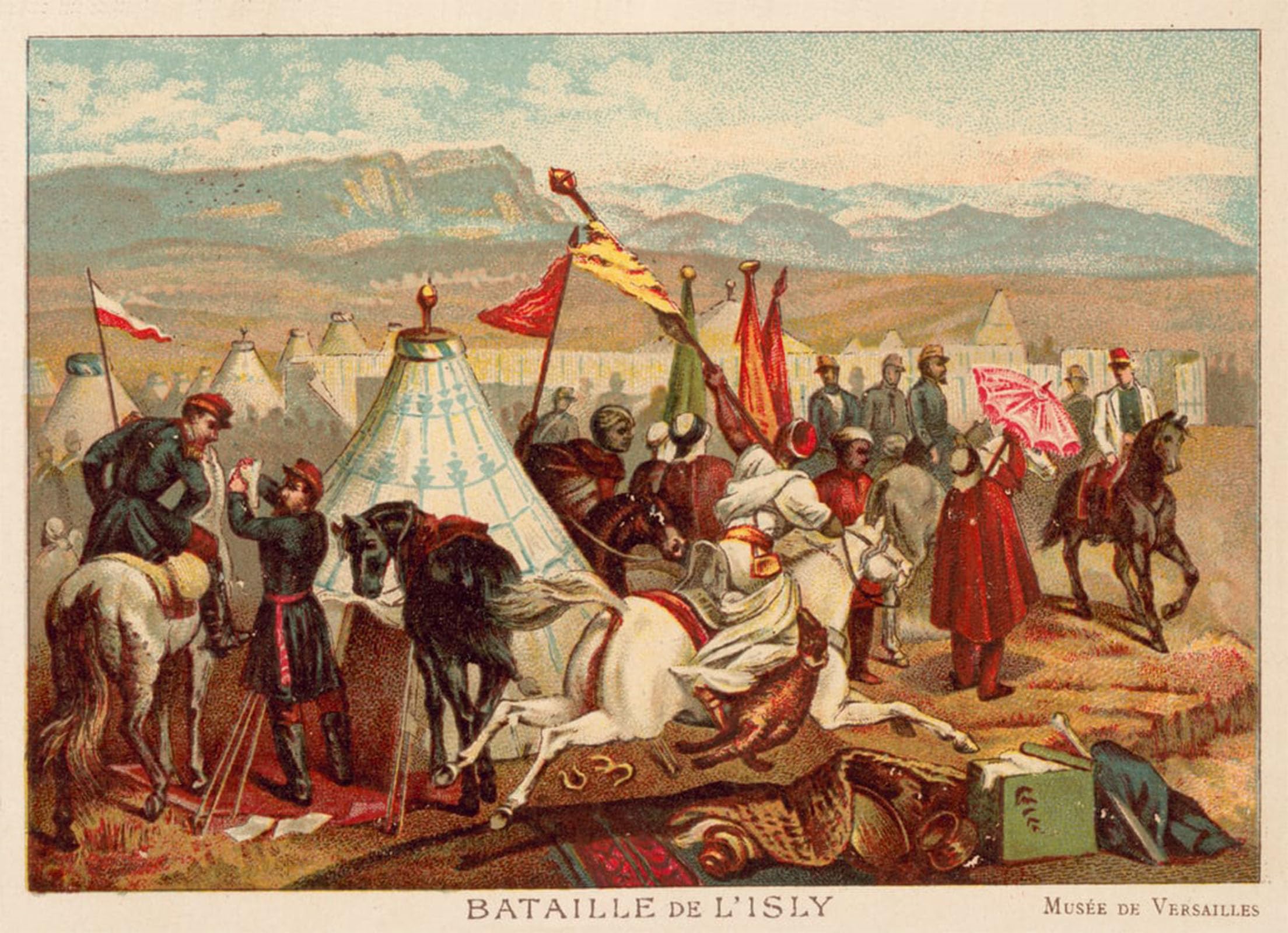 Tableau Bataille d'Isly Maroc Vernet - Image sur Toile 60x90cm pour Grand Mur Vide