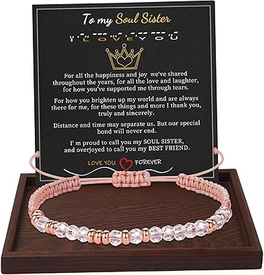 Btysun Morse Code Bracelets for Women Christmas Gift Stocking Stuffers for Teens Pink Braided Bracelets Inspirational Best Friend Birthday Gifts for Her High School Graduation Gifts for Her 2025 Mom Bracelet Jewelry